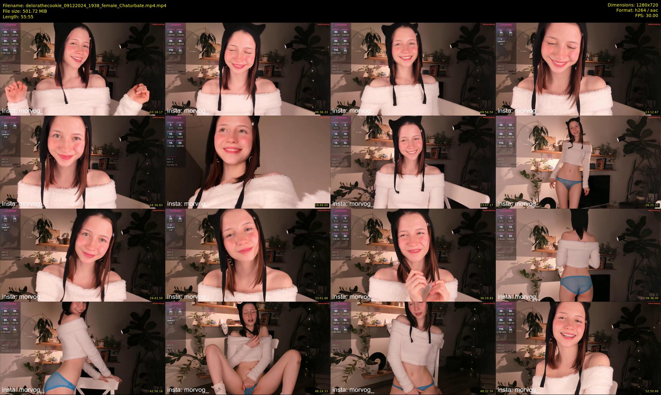 delorathecookie — 56 minute Chaturbate female cam show recording, 720p, Dec 9, 2024
