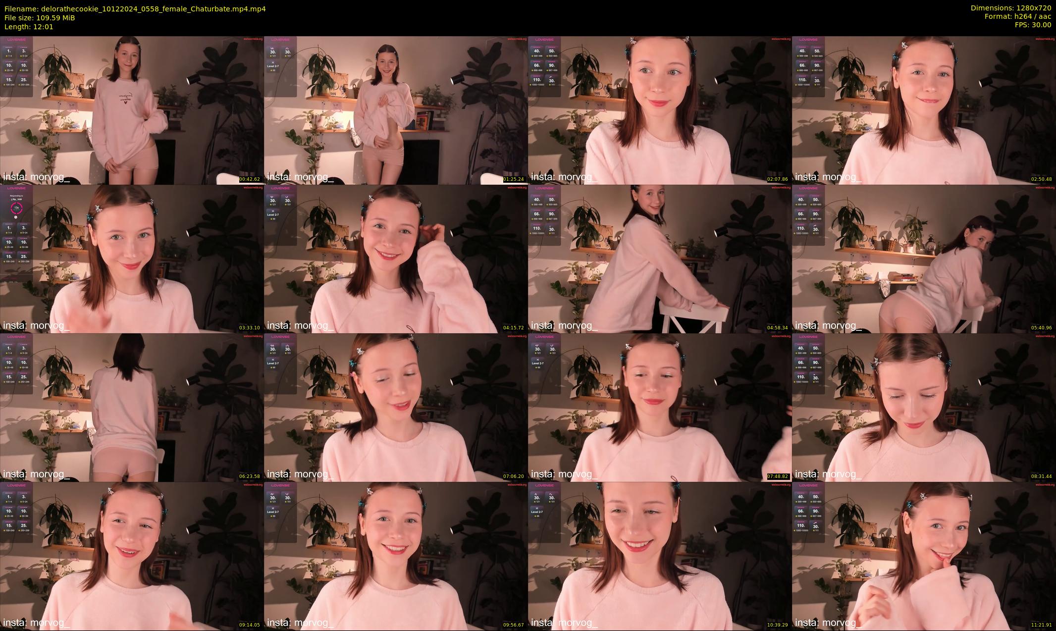 delorathecookie — 13 minute Chaturbate female cam show recording, 720p, Dec 10, 2024