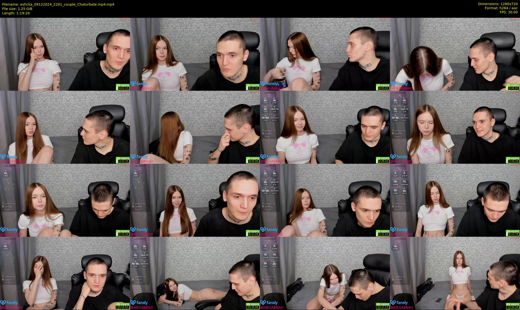 eshcka — 80 minute Chaturbate couple cam show recording, 720p, Dec 9, 2024