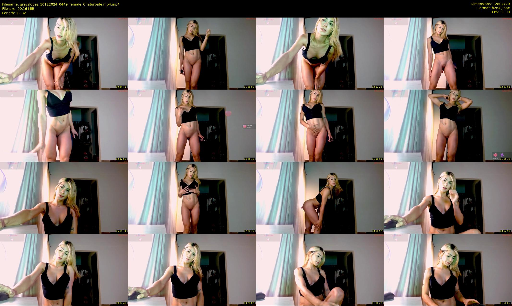 greyslopez — 13 minute Chaturbate female cam show recording, 720p, Dec 10, 2024