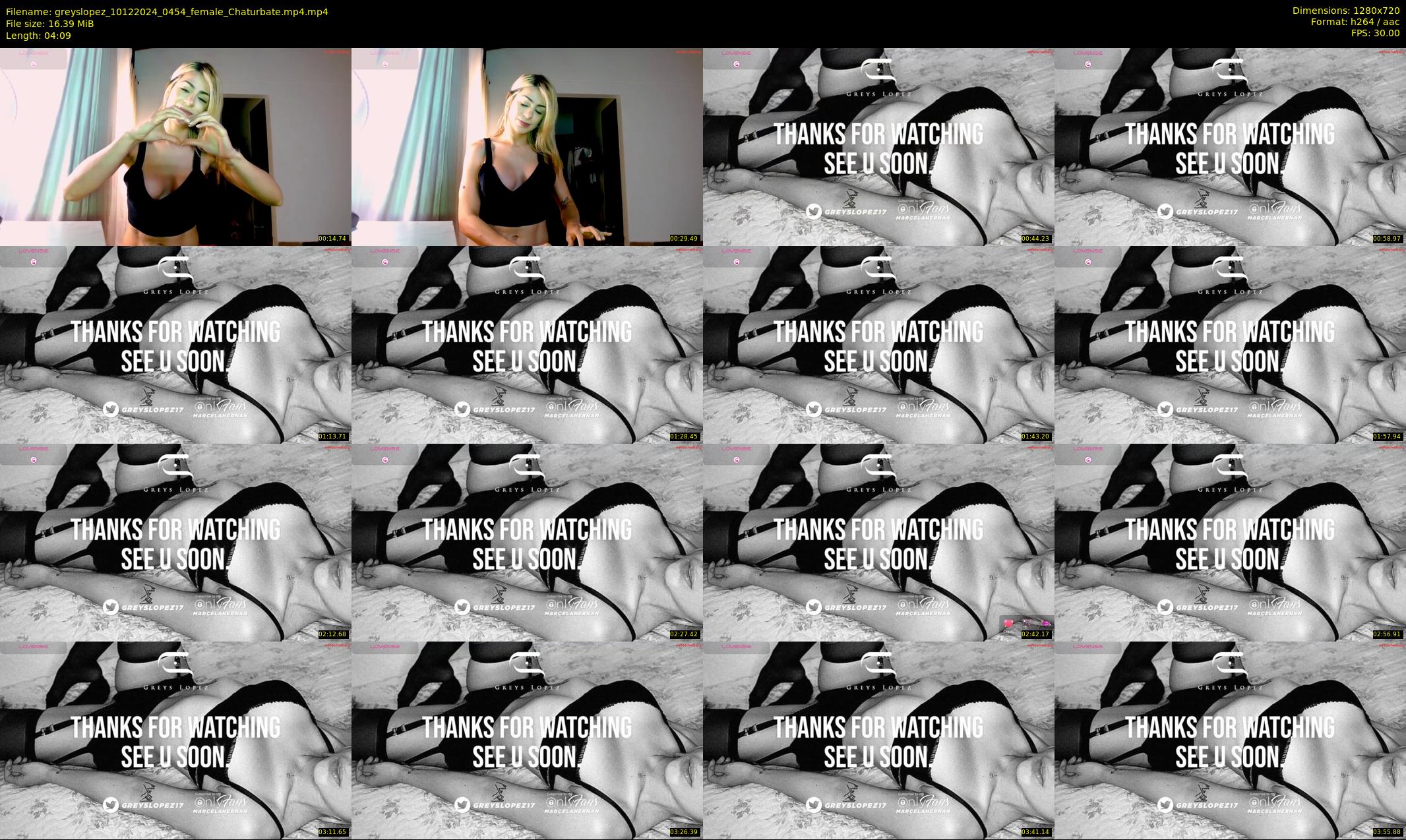 greyslopez — 5 minute Chaturbate female cam show recording, 720p, Dec 10, 2024