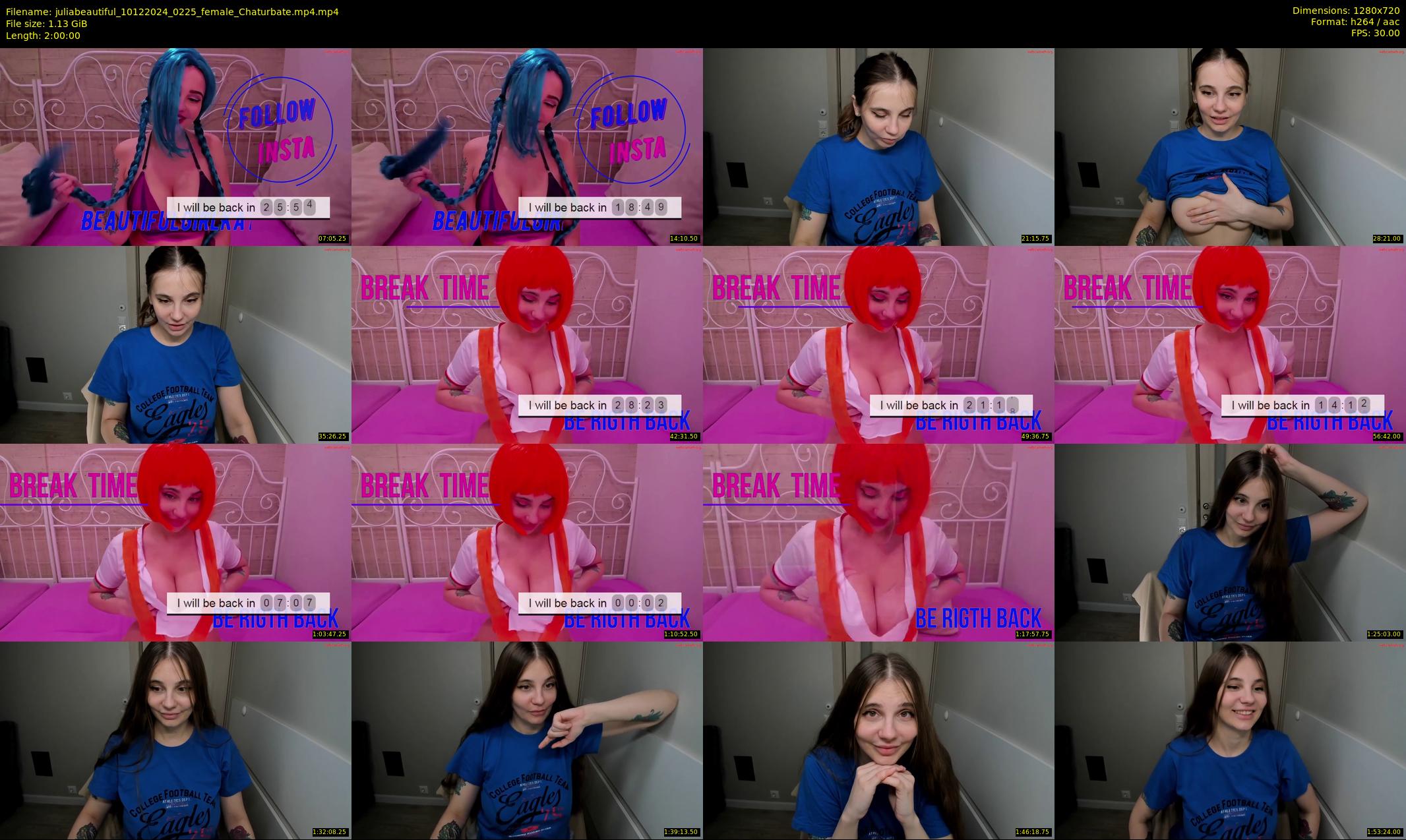 juliabeautiful — 120 minute Chaturbate female cam show recording, 720p, Dec 10, 2024