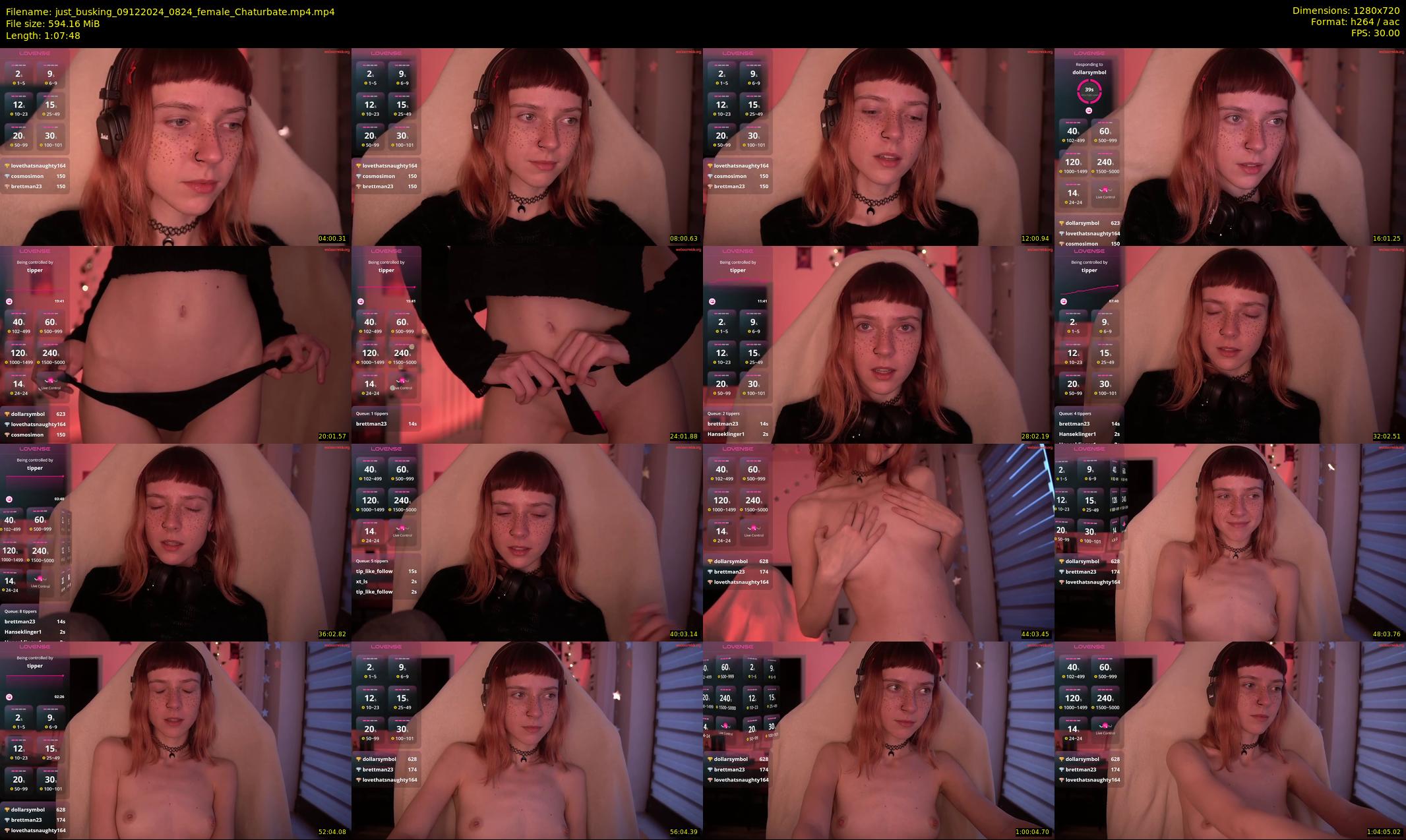 just_busking — 68 minute Chaturbate female cam show recording, 720p, Dec 9, 2024