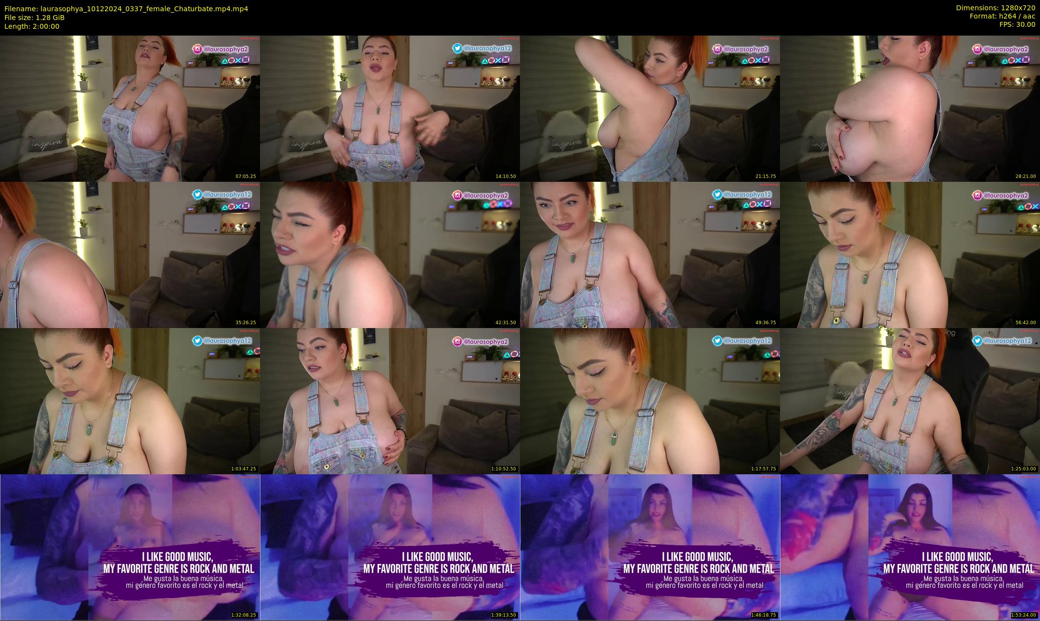 laurasophya — 120 minute Chaturbate female cam show recording, 720p, Dec 10, 2024