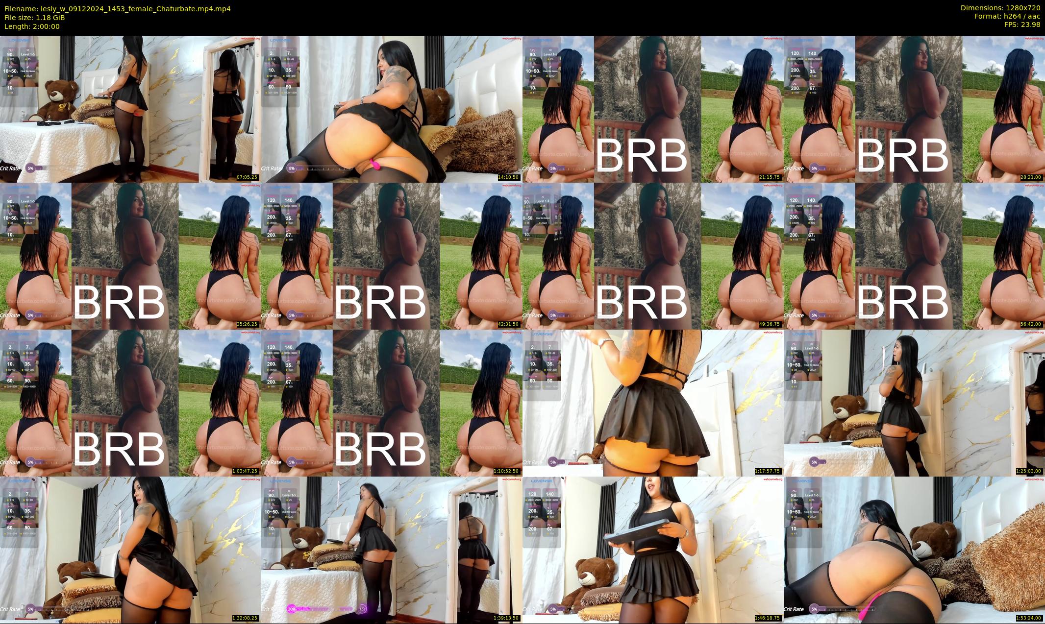 lesly_w — 120 minute Chaturbate female cam show recording, 720p, Dec 9, 2024
