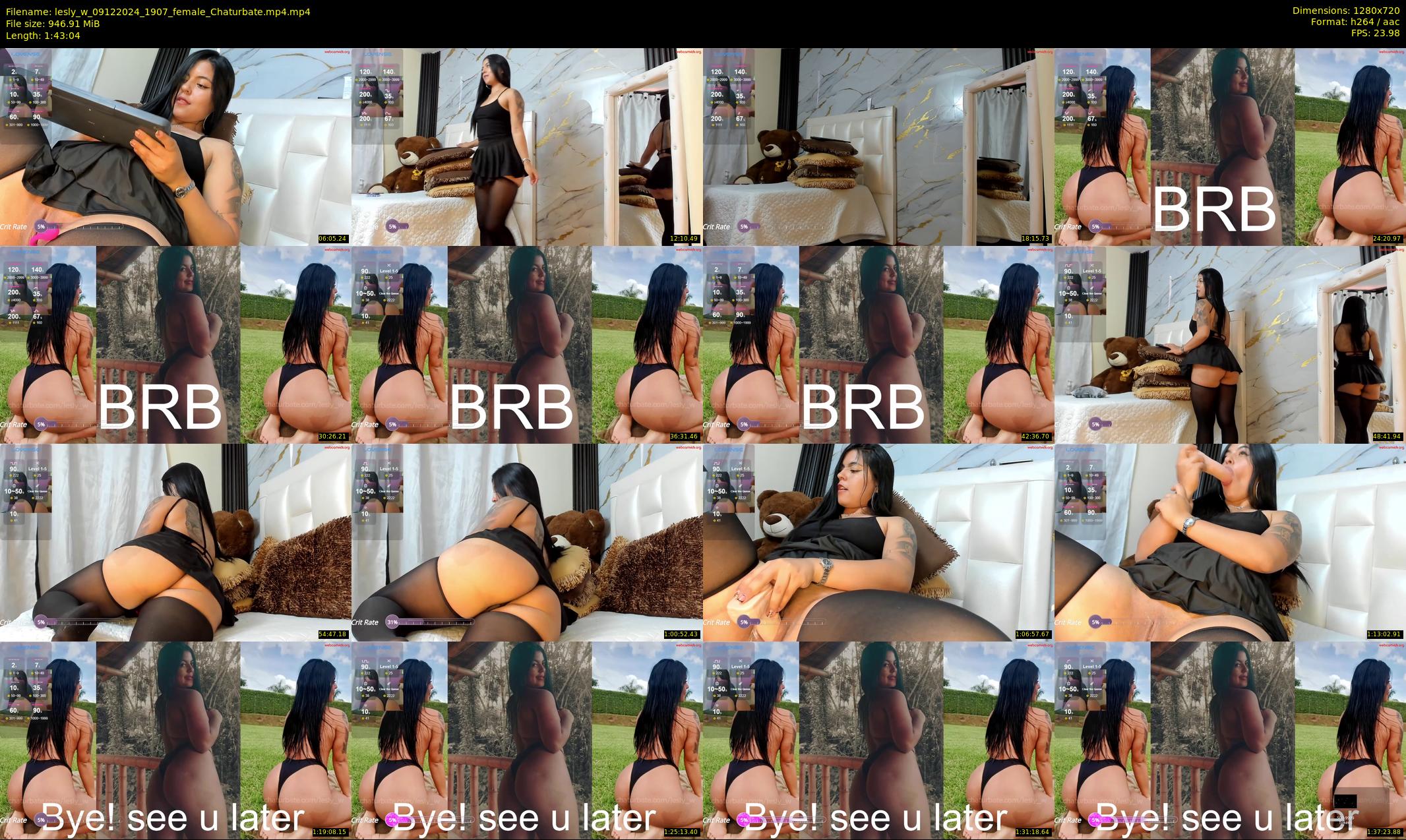 lesly_w — 104 minute Chaturbate female cam show recording, 720p, Dec 9, 2024