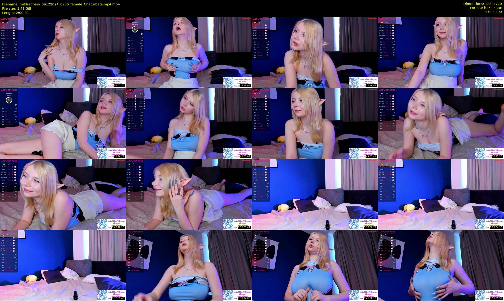 mildredbain — 121 minute Chaturbate female cam show recording, 720p, Dec 9, 2024