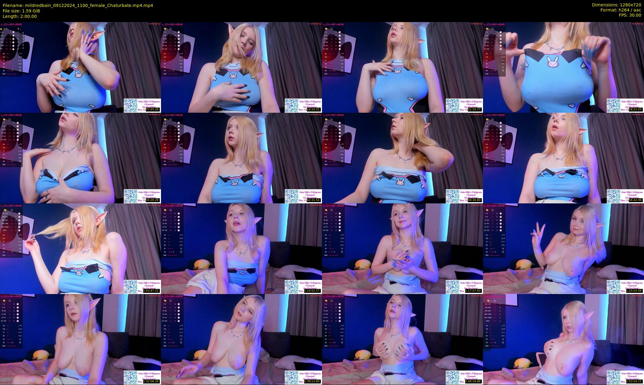 mildredbain — 120 minute Chaturbate female cam show recording, 720p, Dec 9, 2024