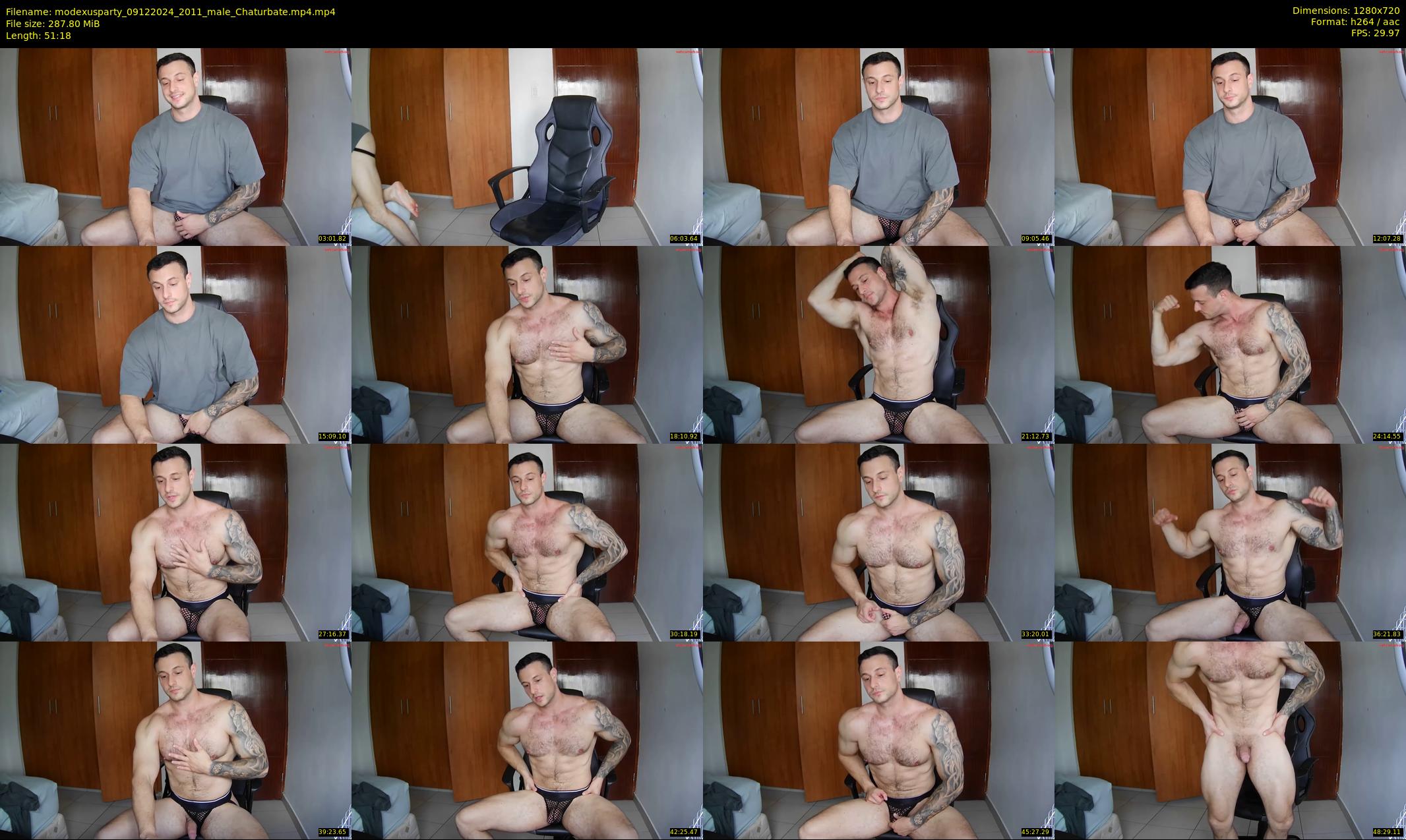 modexusparty — 52 minute Chaturbate male cam show recording, 720p, Dec 9, 2024