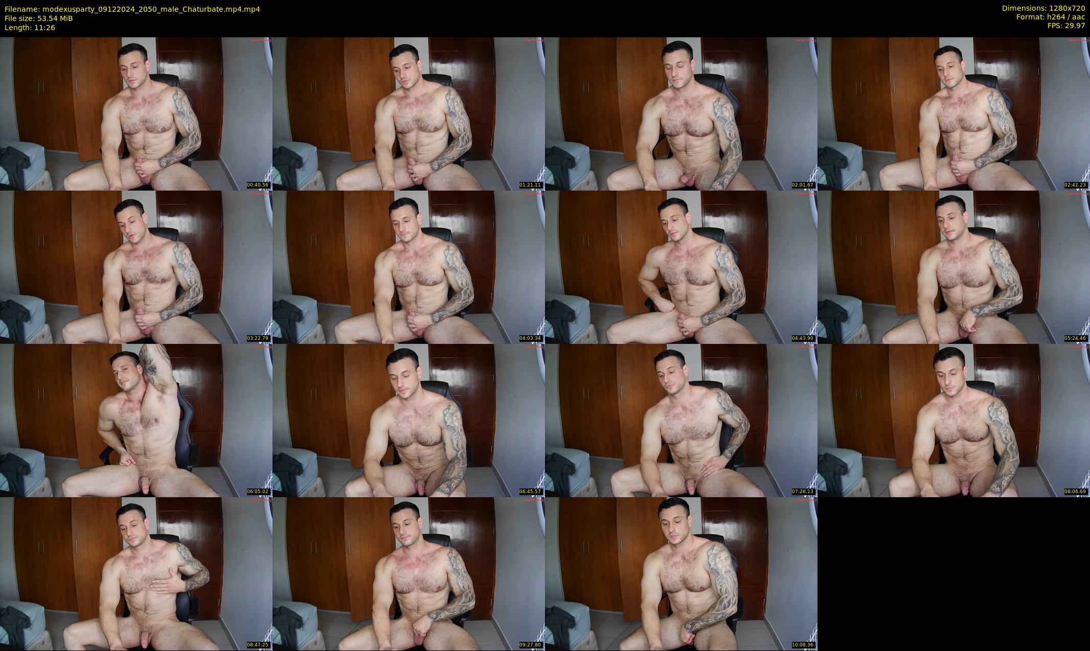 modexusparty — 12 minute Chaturbate male cam show recording, 720p, Dec 9, 2024