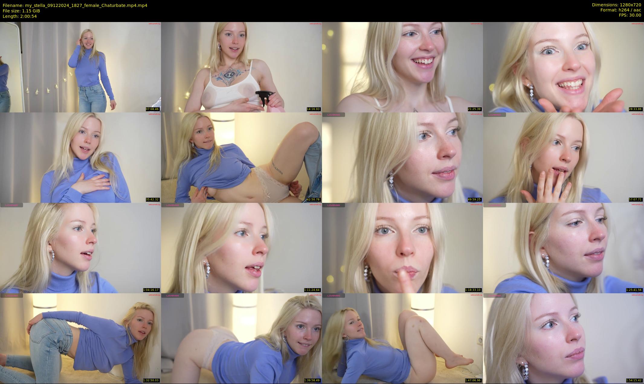 my_stella — 121 minute Chaturbate female cam show recording, 720p, Dec 9, 2024