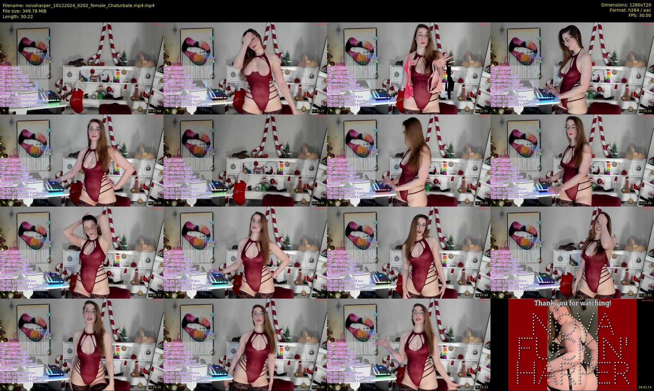 novaharper — 31 minute Chaturbate female cam show recording, 720p, Dec 10, 2024
