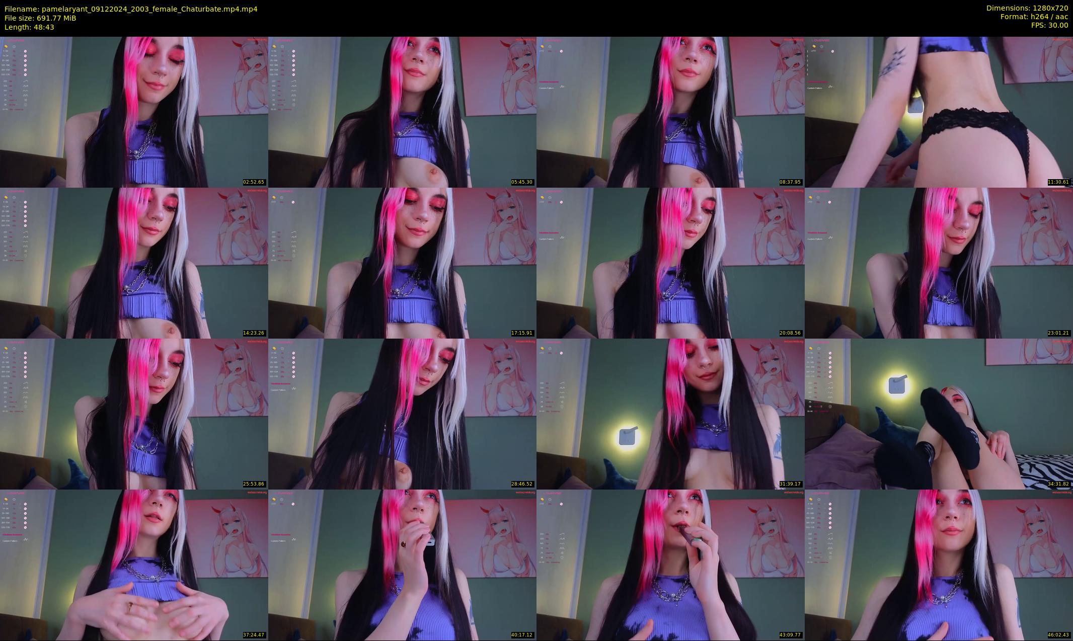 pamelaryant — 49 minute Chaturbate female cam show recording, 720p, Dec 9, 2024