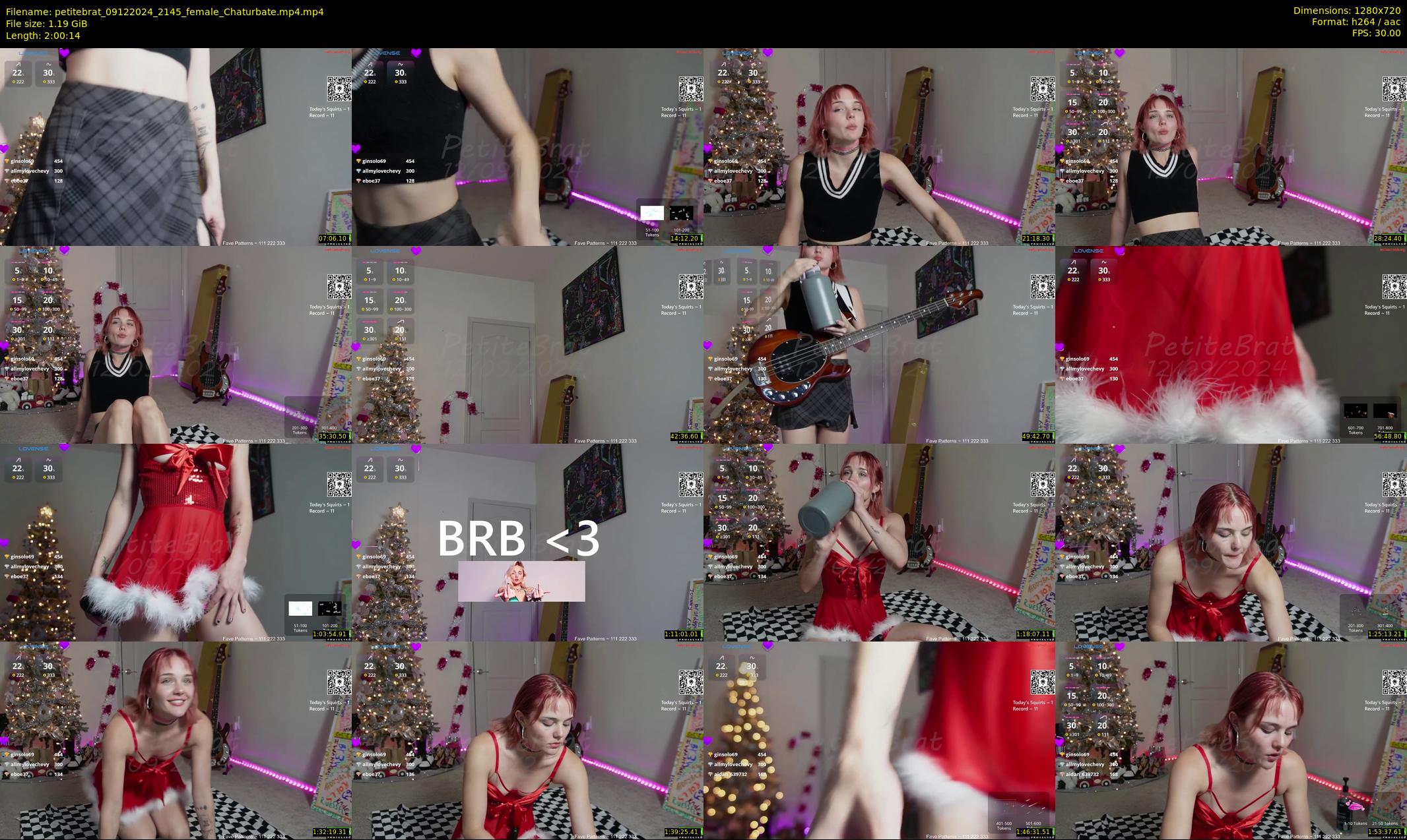 petitebrat — 121 minute Chaturbate female cam show recording, 720p, Dec 9, 2024