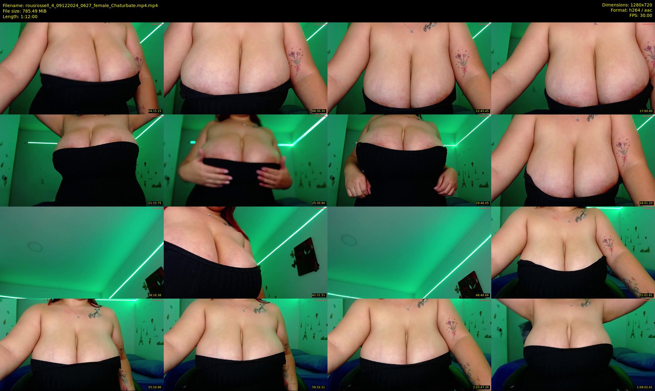 rousrossell_4 — 72 minute Chaturbate female cam show recording, 720p, Dec 9, 2024