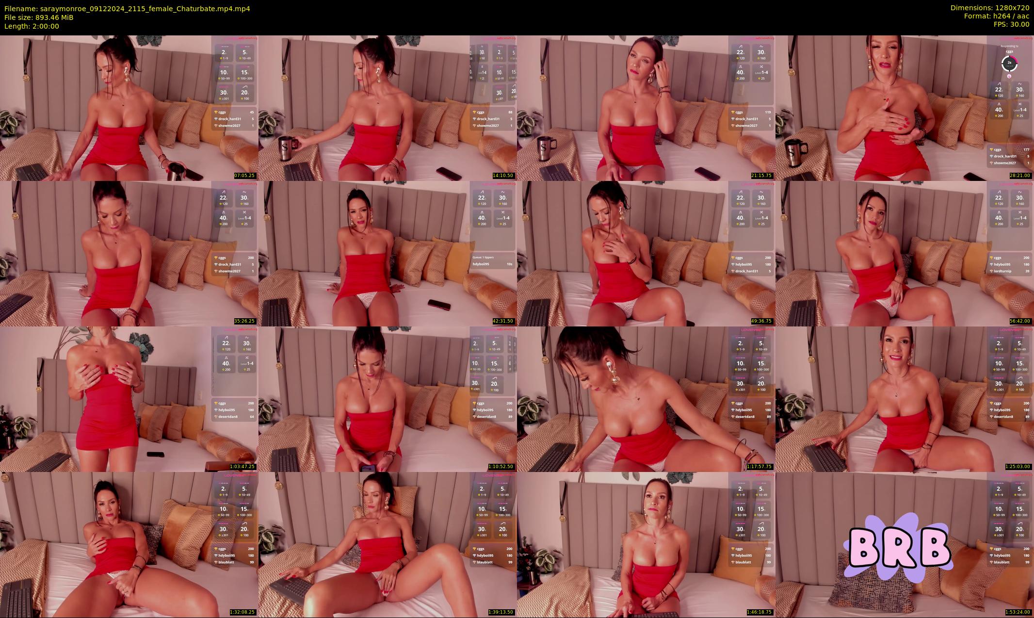 saraymonroe — 120 minute Chaturbate female cam show recording, 720p, Dec 9, 2024