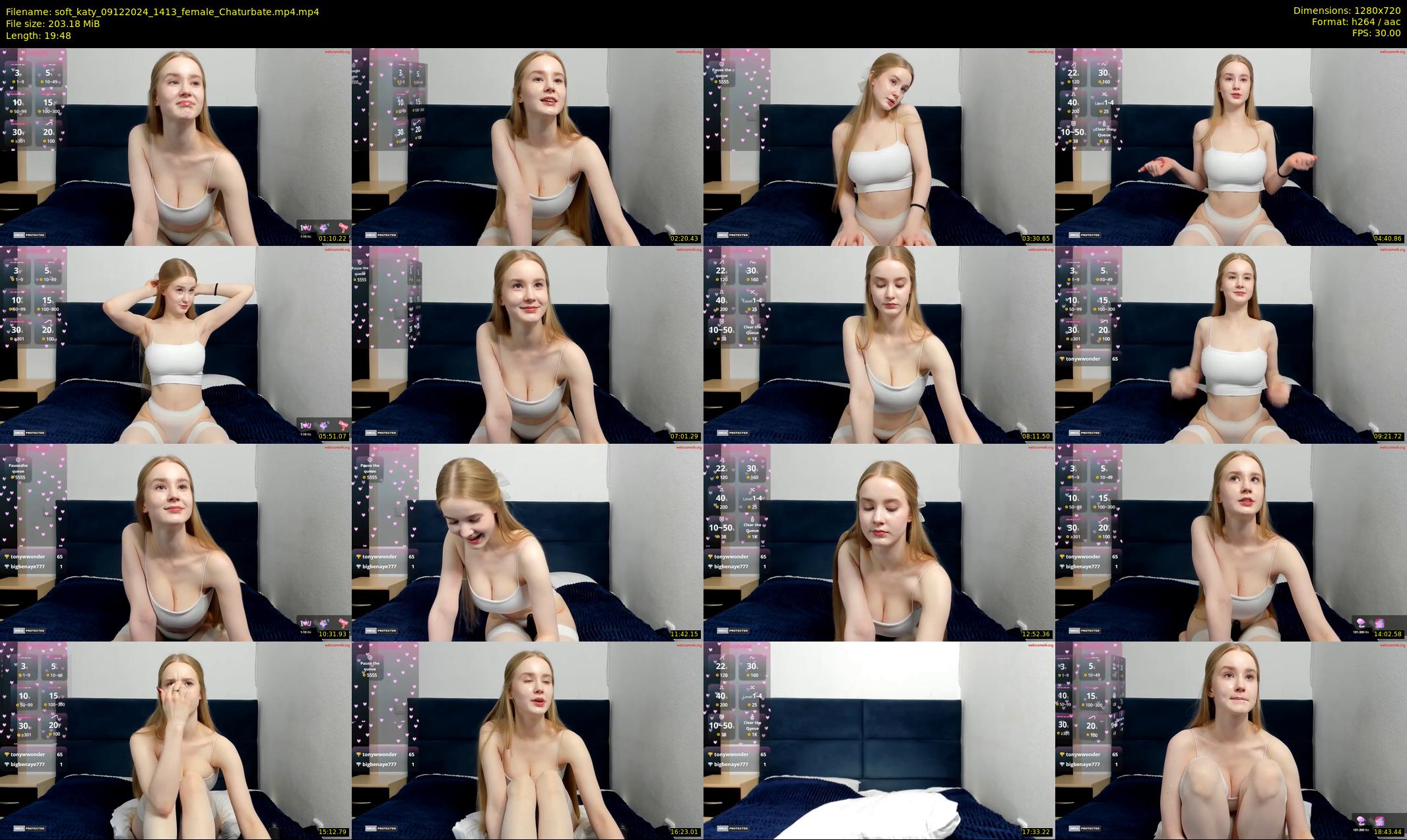 soft_katy — 20 minute Chaturbate female cam show recording, 720p, Dec 9, 2024