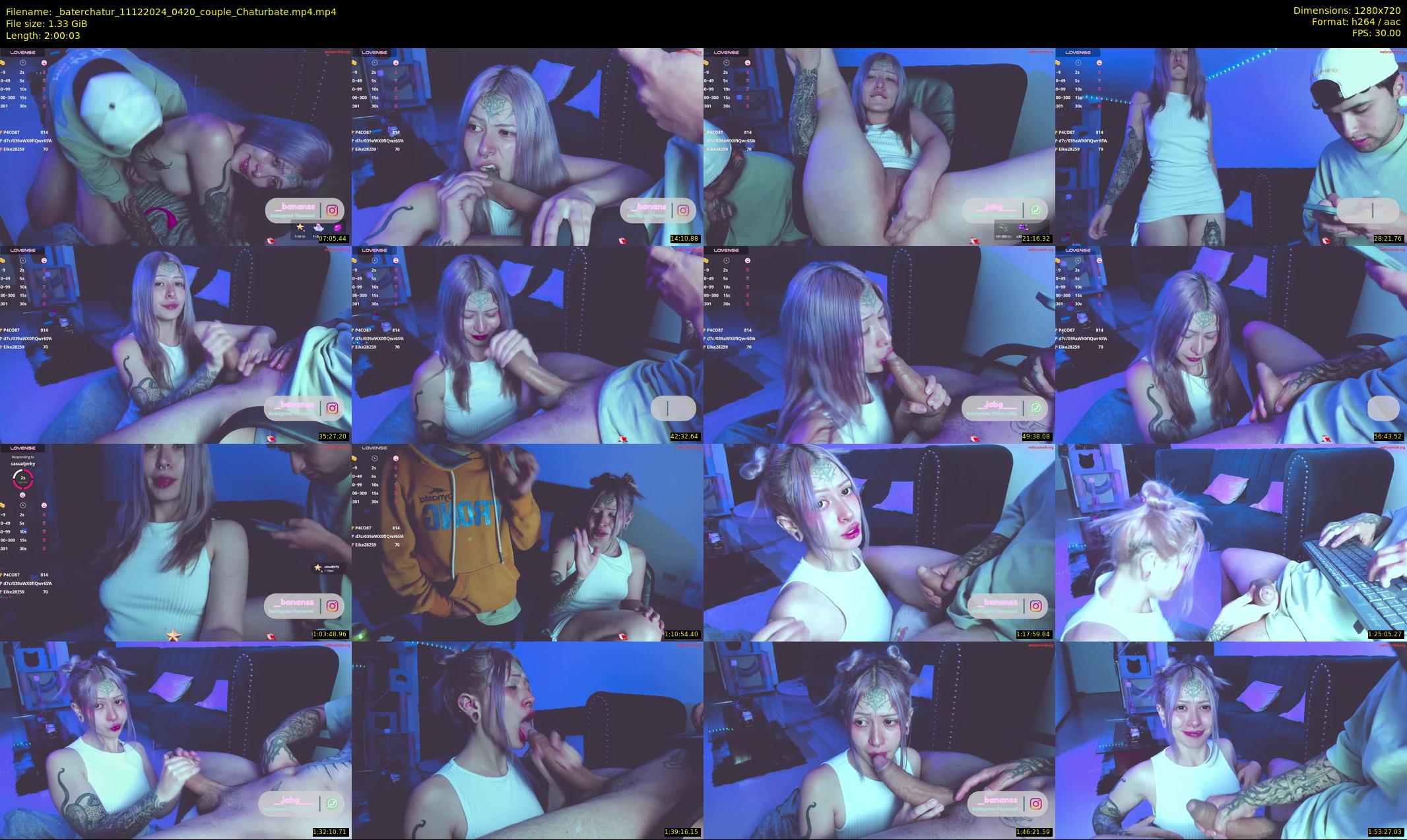 _baterchatur — 121 minute Chaturbate couple cam show recording, 720p, Dec 11, 2024