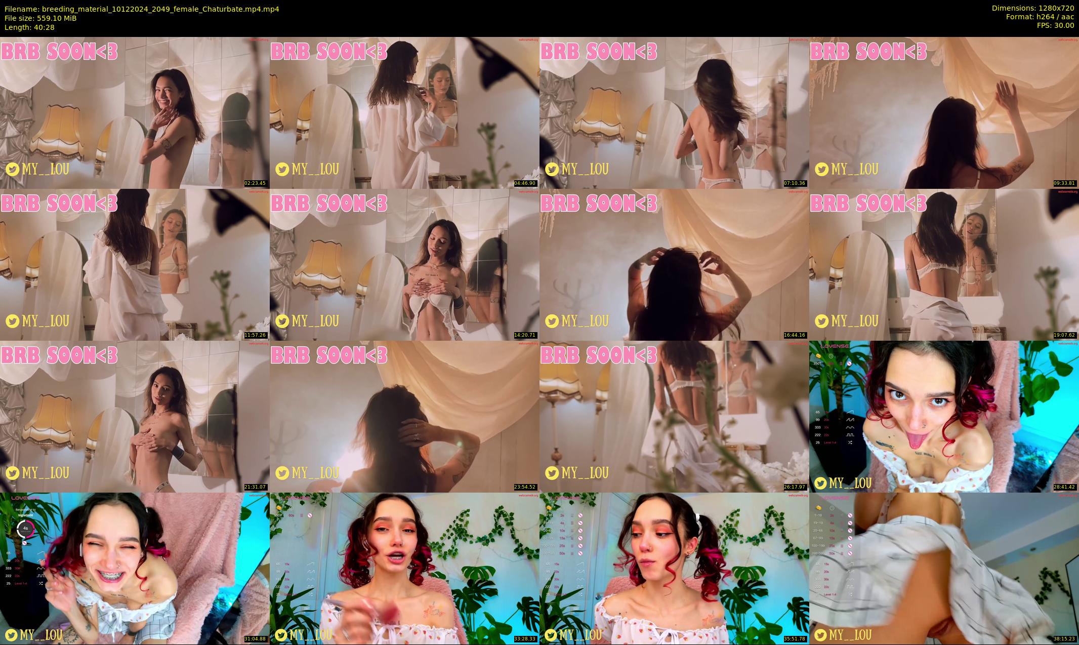 breeding_material — 41 minute Chaturbate female cam show recording, 720p, Dec 10, 2024