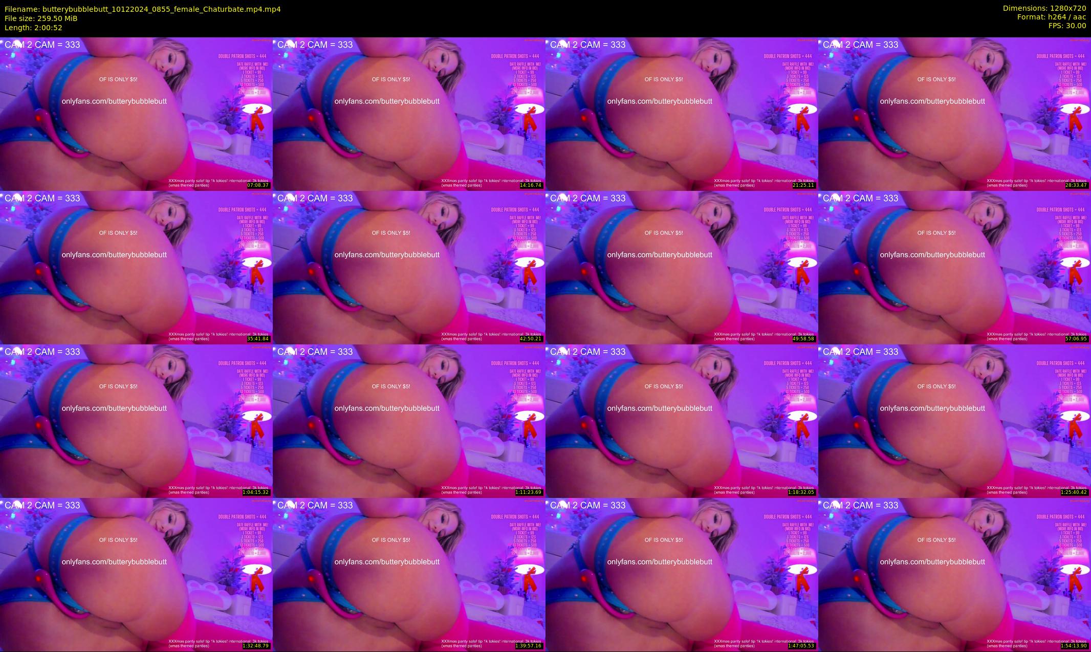 butterybubblebutt — 121 minute Chaturbate couple cam show recording, 720p, Dec 10, 2024