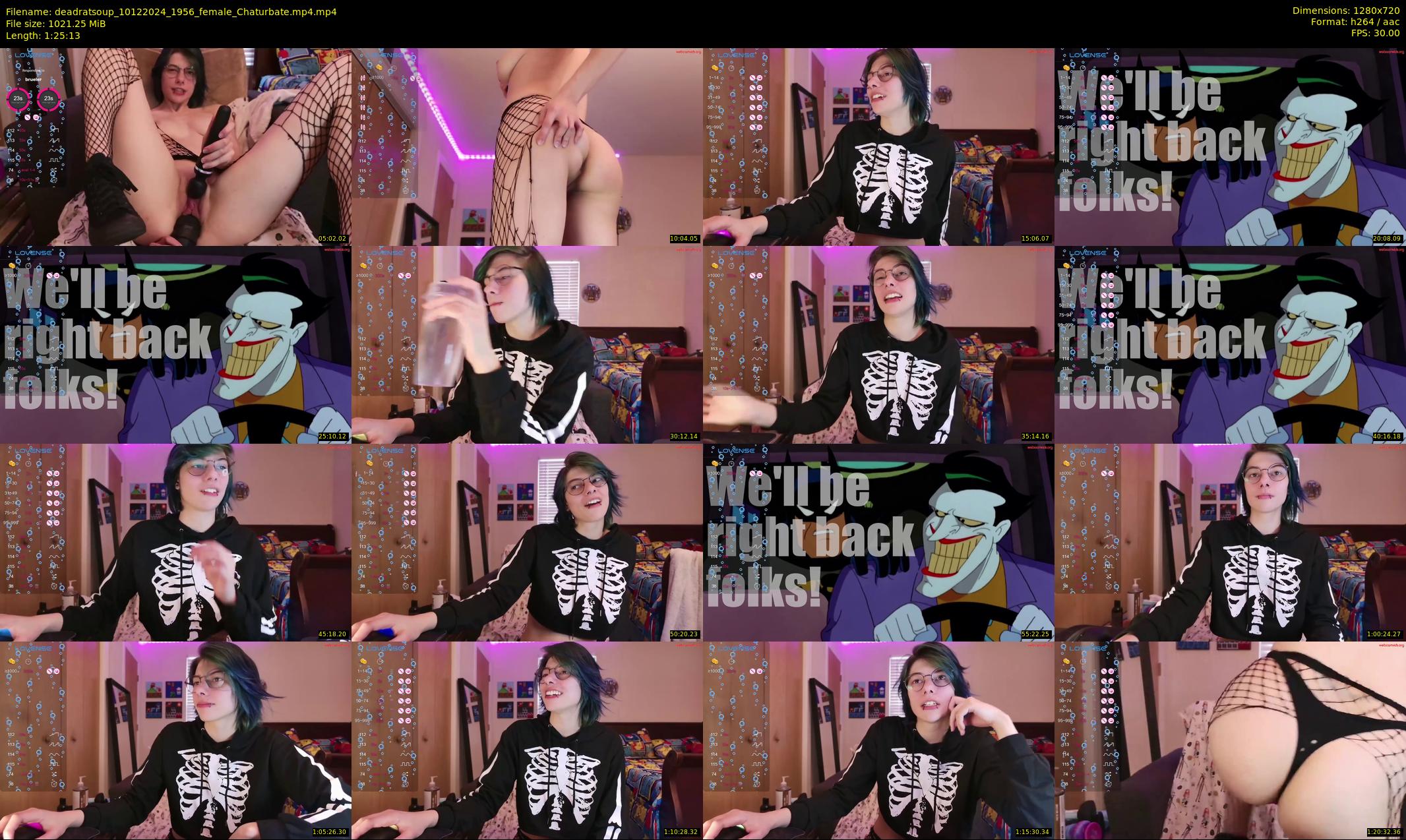 deadratsoup — 86 minute Chaturbate female cam show recording, 720p, Dec 10, 2024