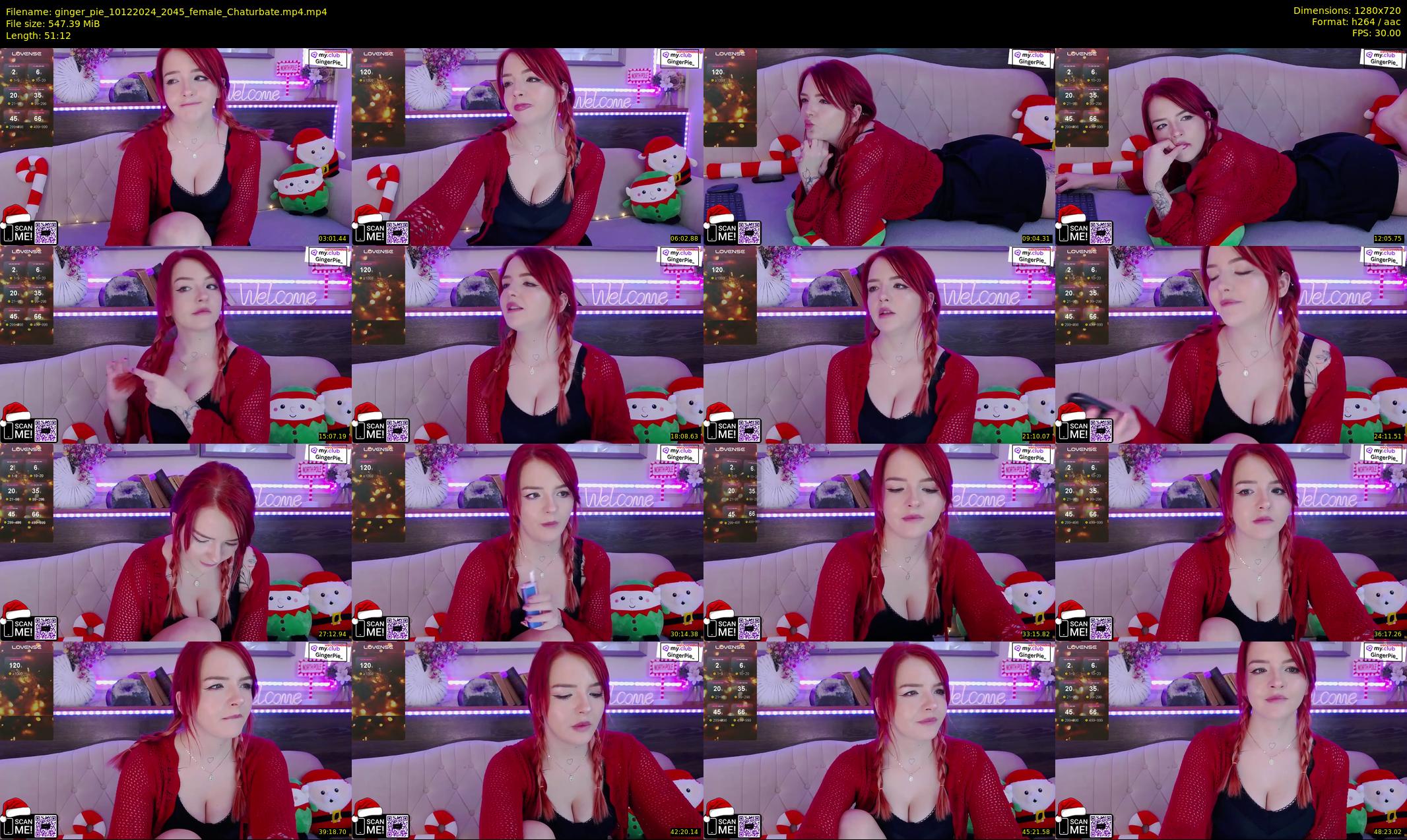 ginger_pie — 52 minute Chaturbate female cam show recording, 720p, Dec 10, 2024