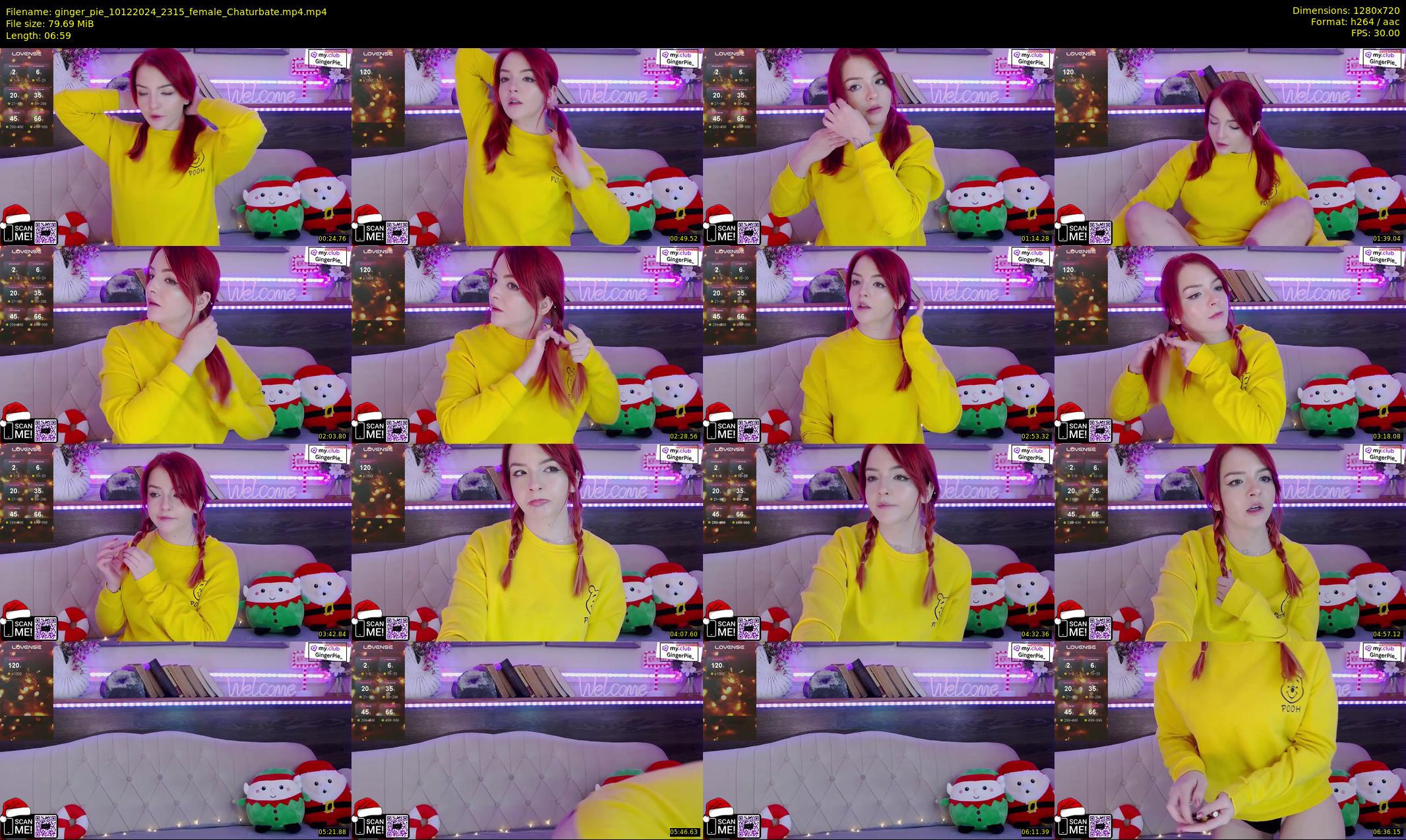 ginger_pie — 7 minute Chaturbate female cam show recording, 720p, Dec 10, 2024