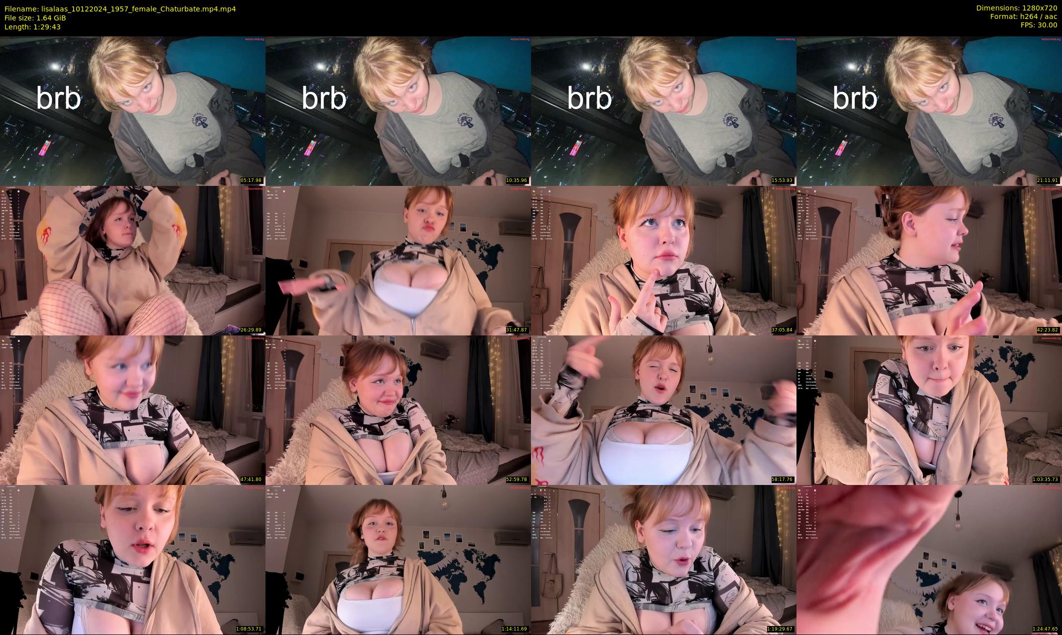 lisalaas — 90 minute Chaturbate female cam show recording, 720p, Dec 10, 2024