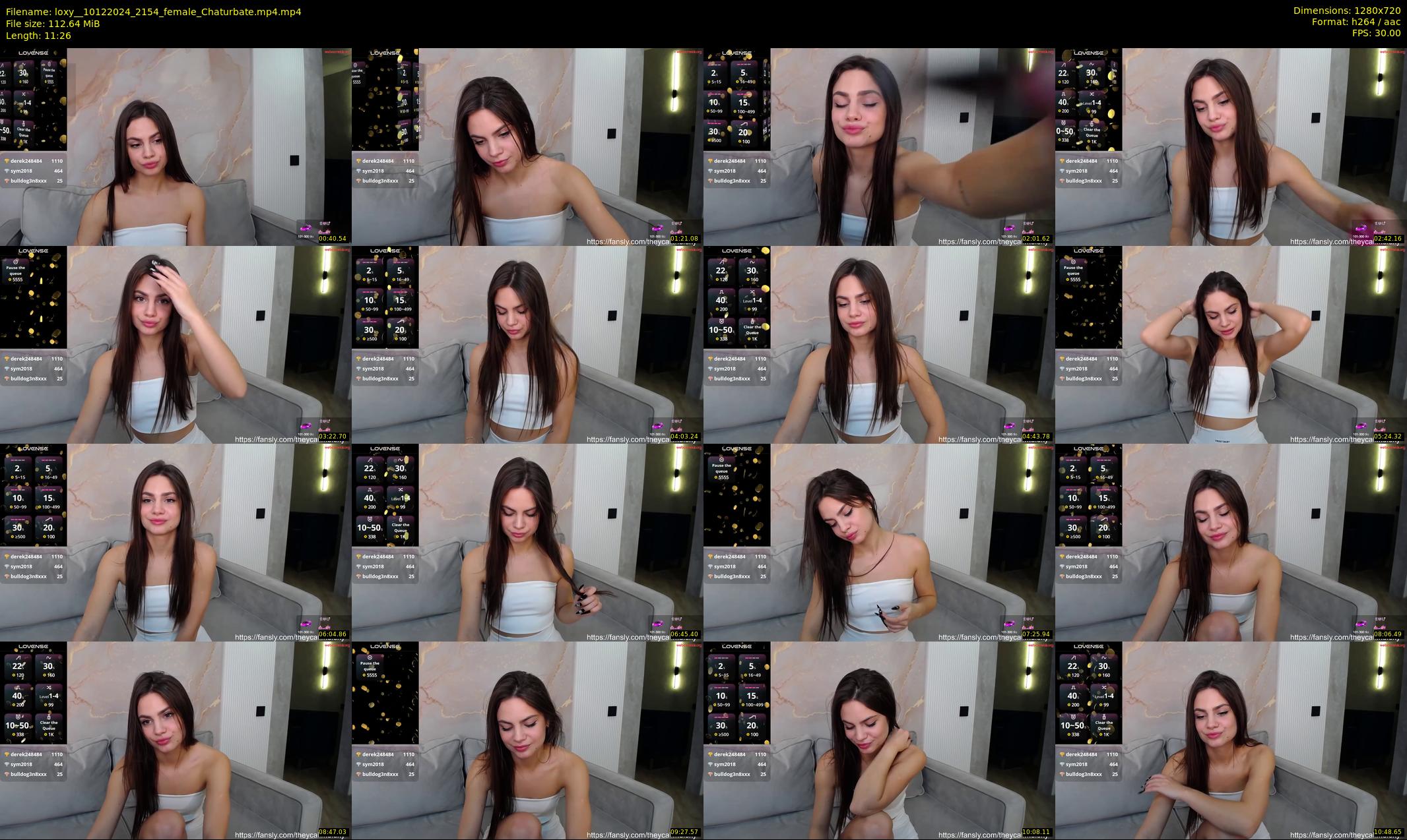 loxy_ — 12 minute Chaturbate female cam show recording, 720p, Dec 10, 2024