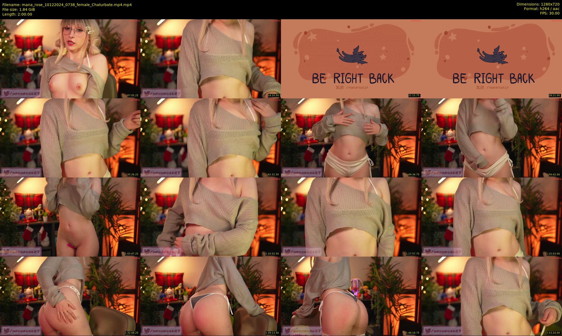 mana_rose — 120 minute Chaturbate female cam show recording, 720p, Dec 10, 2024