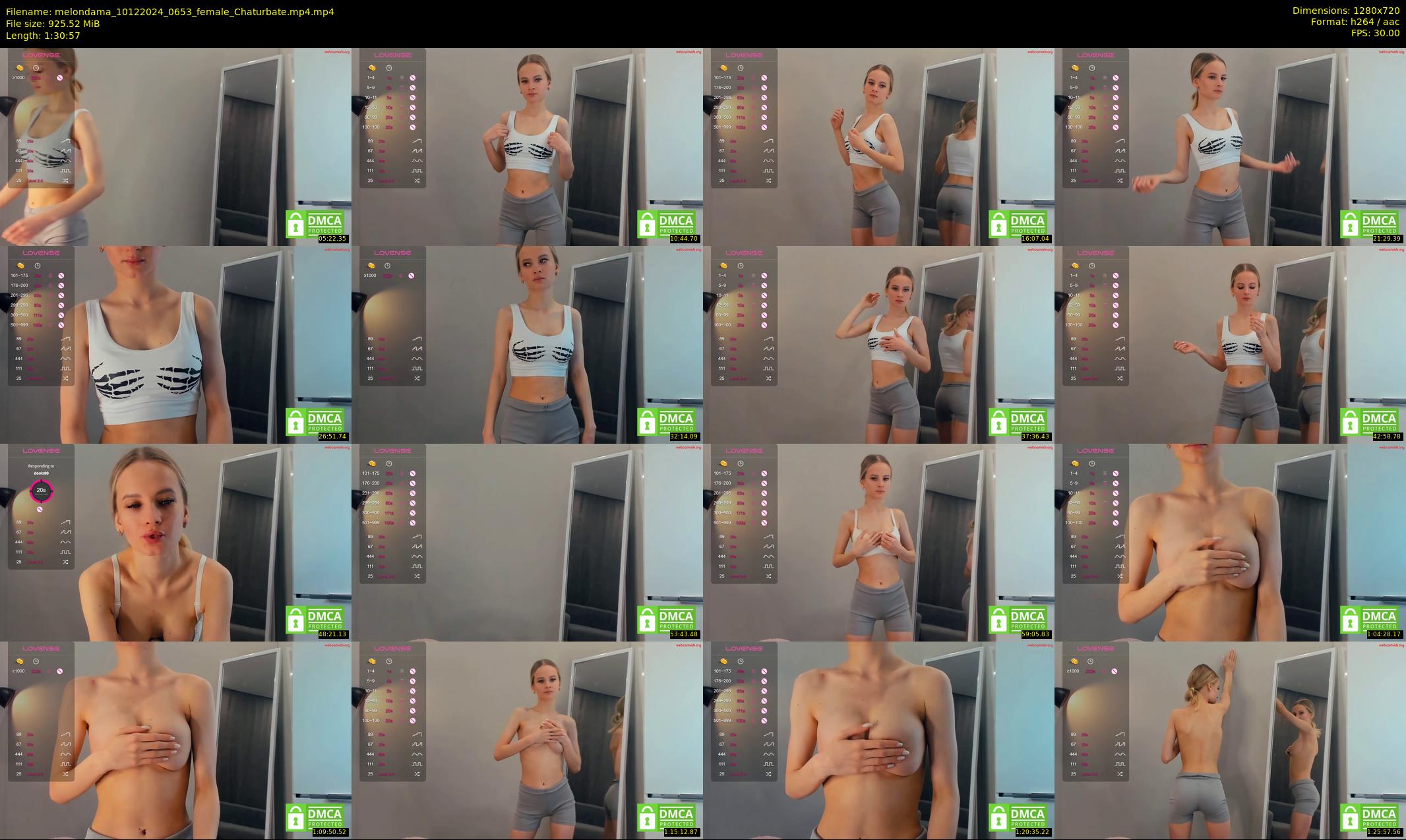 melondama — 91 minute Chaturbate female cam show recording, 720p, Dec 10, 2024