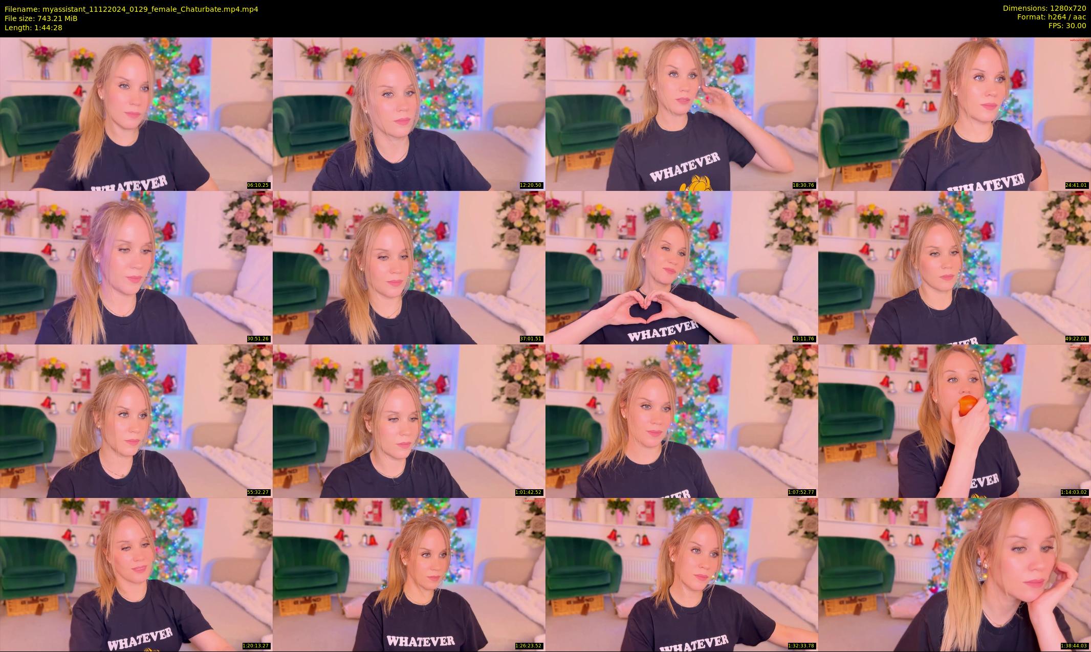 myassistant — 105 minute Chaturbate female cam show recording, 720p, Dec 11, 2024