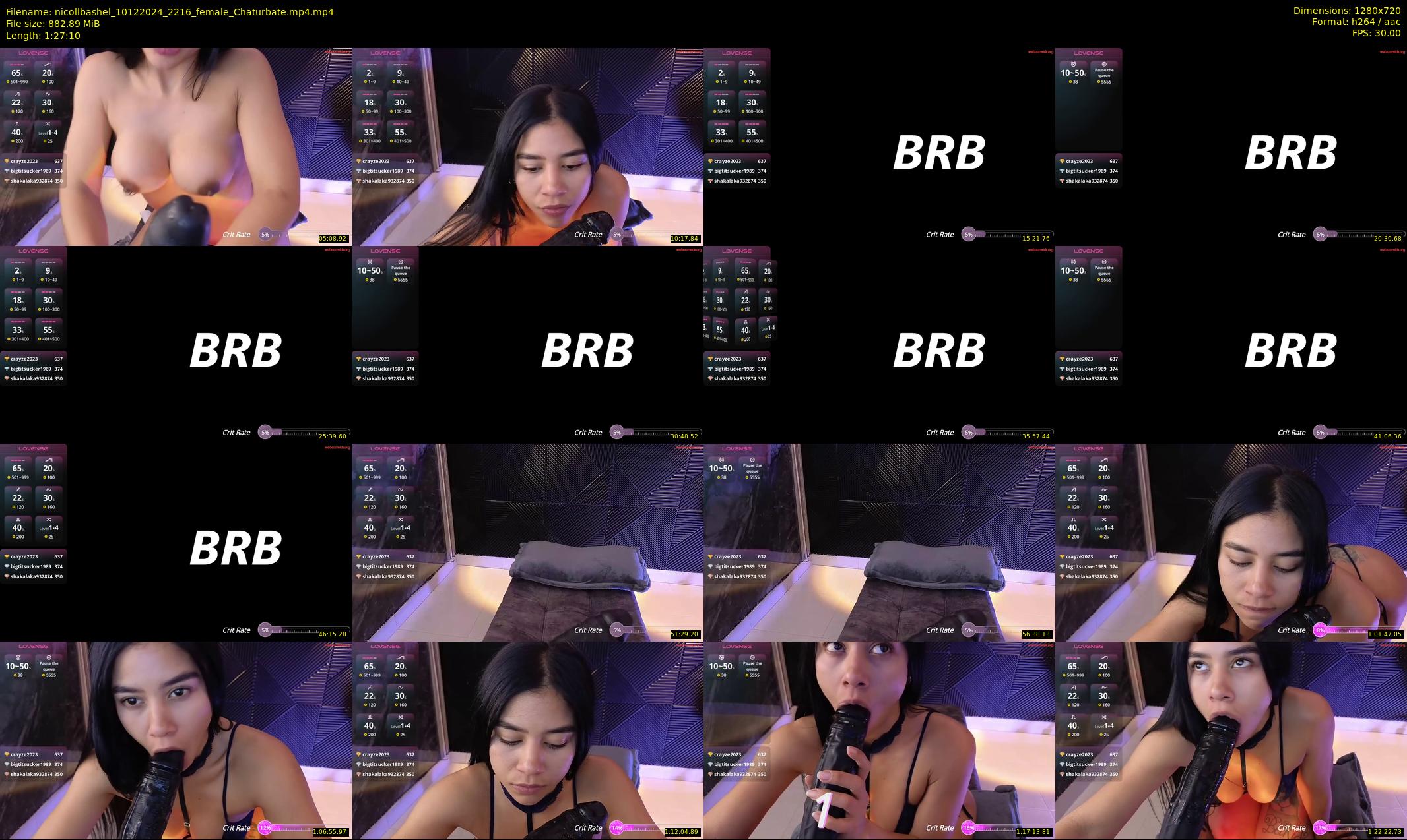 nicollbashel — 88 minute Chaturbate female cam show recording, 720p, Dec 10, 2024