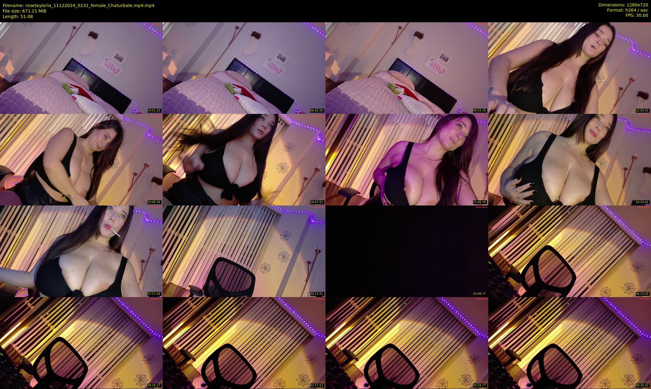 rosetaylorla — 52 minute Chaturbate female cam show recording, 720p, Dec 11, 2024