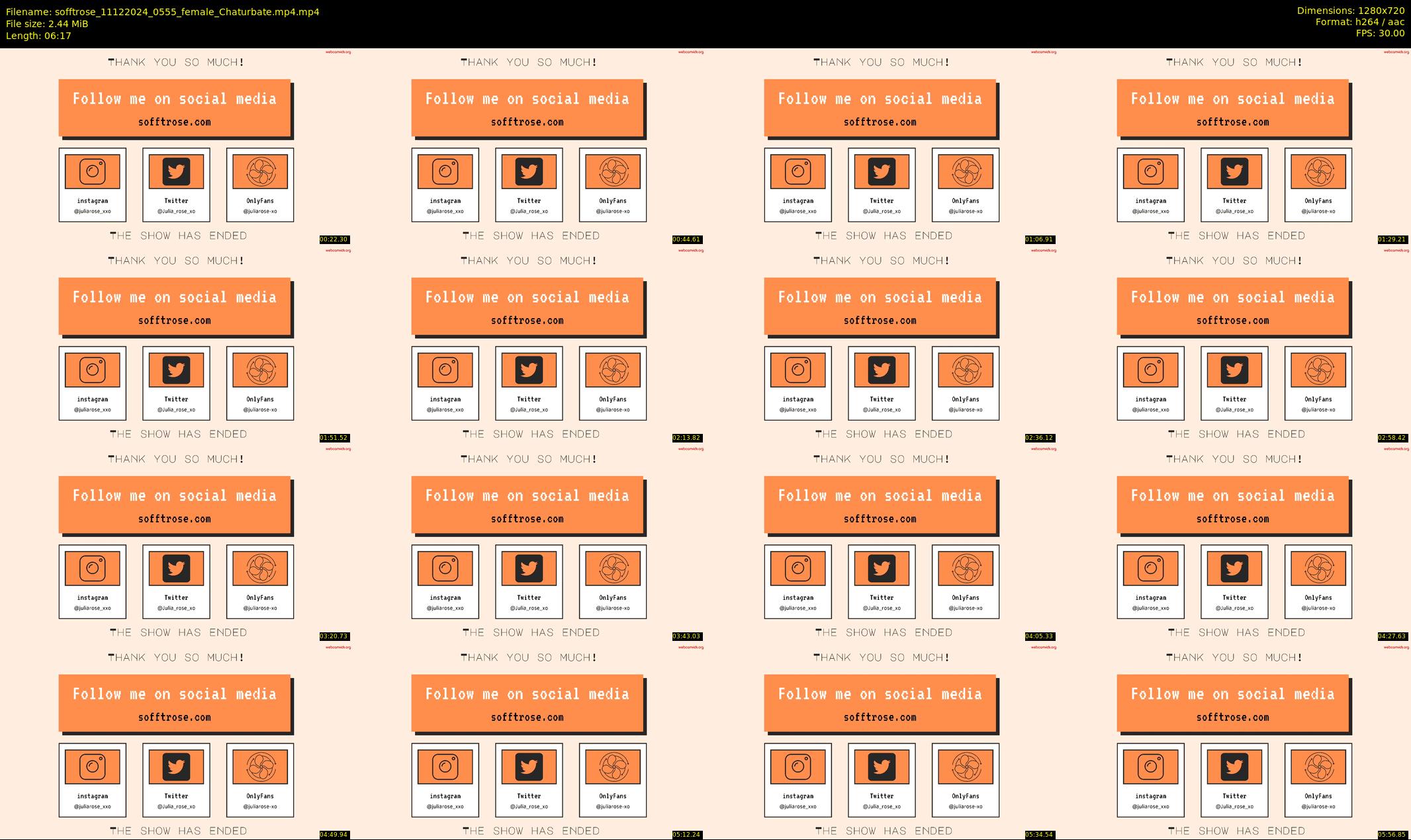 sofftrose — 7 minute Chaturbate female cam show recording, 720p, Dec 11, 2024