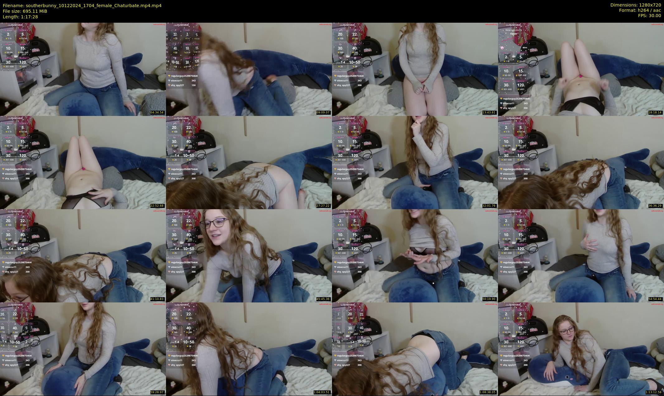 southerbunny — 78 minute Chaturbate female cam show recording, 720p, Dec 10, 2024