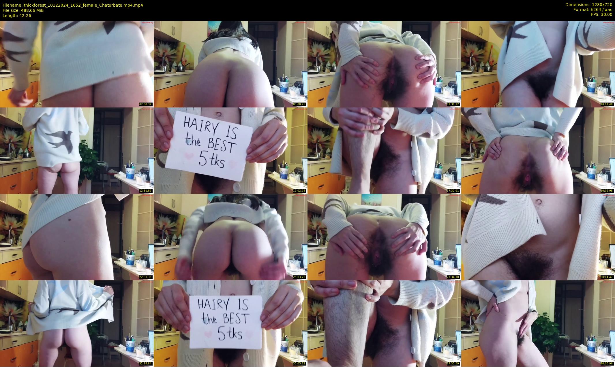 thickforest — 43 minute Chaturbate female cam show recording, 720p, Dec 10, 2024