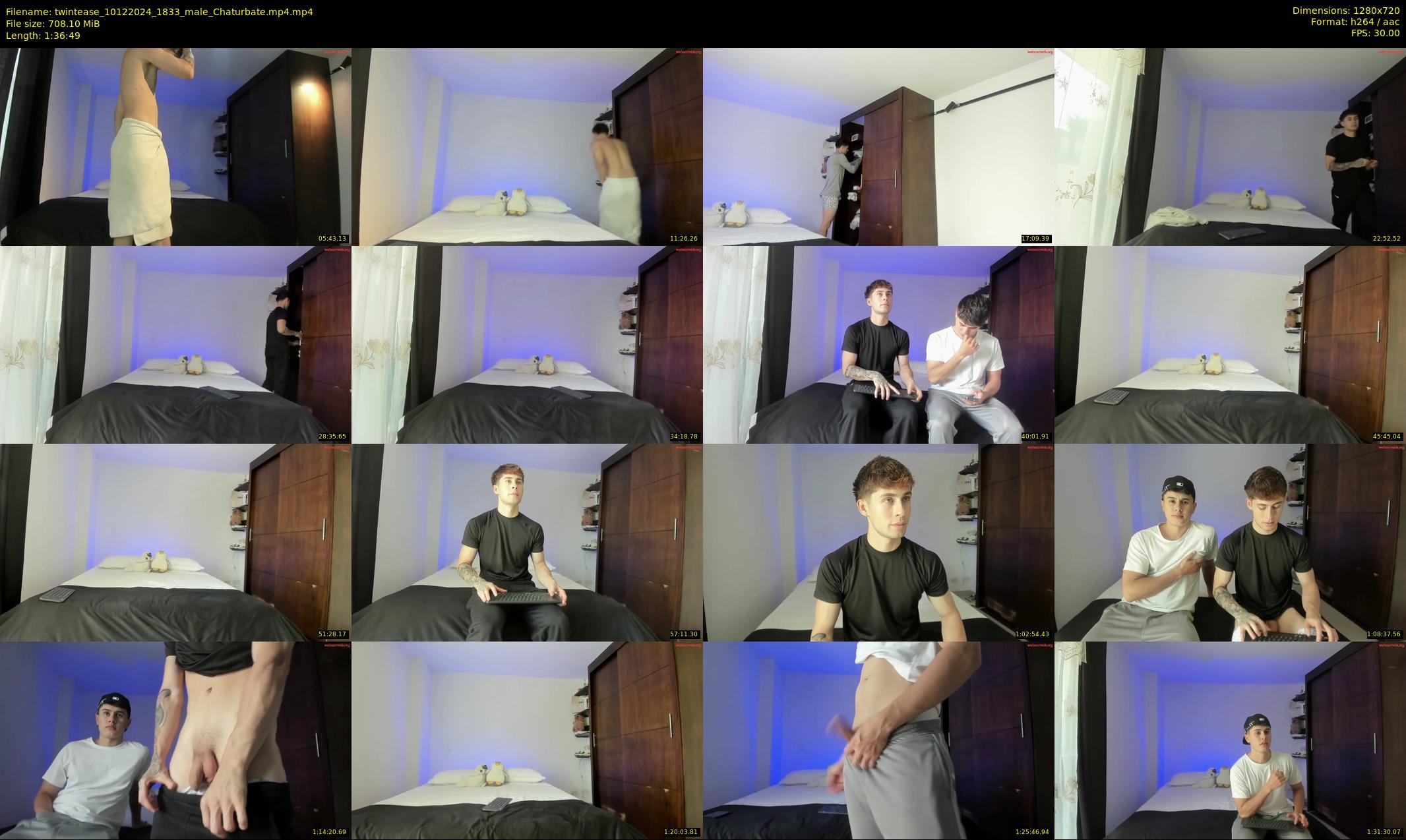twintease — 97 minute Chaturbate male cam show recording, 720p, Dec 10, 2024