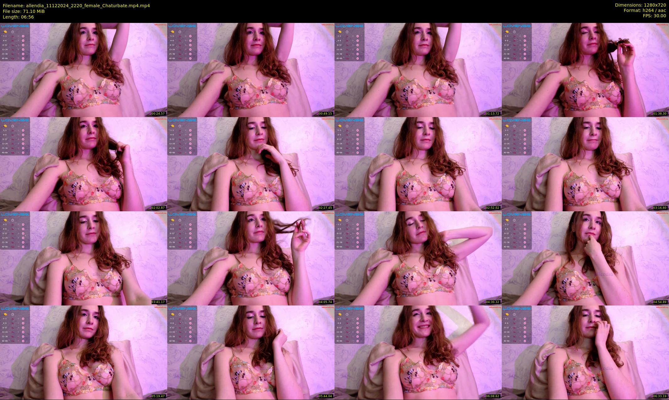 allendia — 7 minute Chaturbate female cam show recording, 720p, Dec 11, 2024