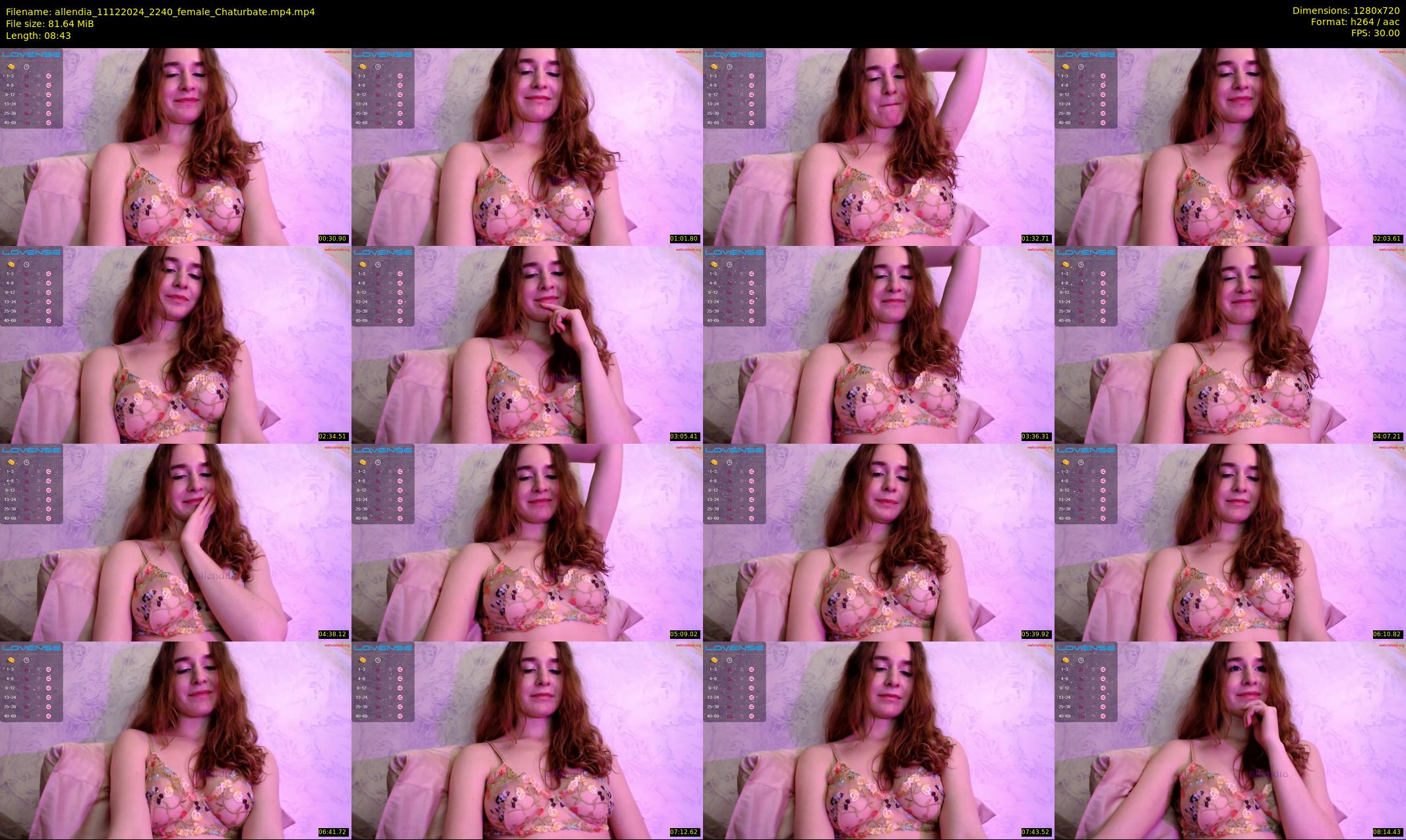 allendia — 9 minute Chaturbate female cam show recording, 720p, Dec 11, 2024