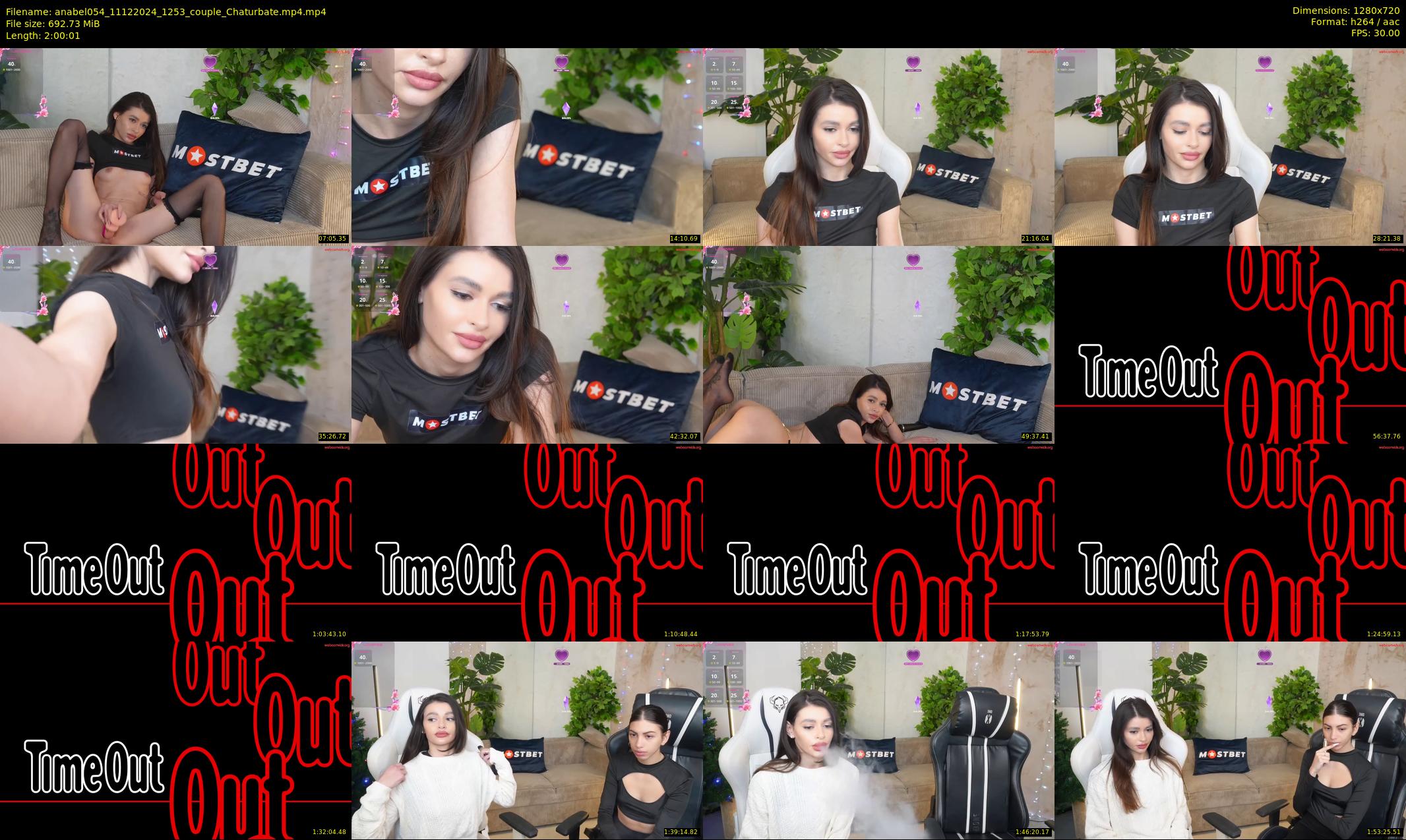 anabel054 — 121 minute Chaturbate female cam show recording, 720p, Dec 11, 2024