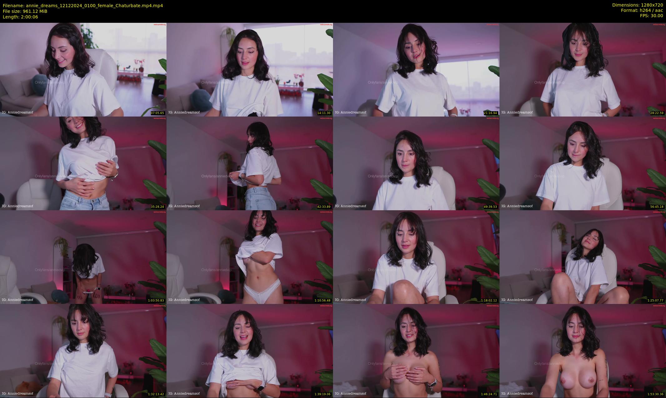 annie_dreams — 121 minute Chaturbate female cam show recording, 720p, Dec 12, 2024