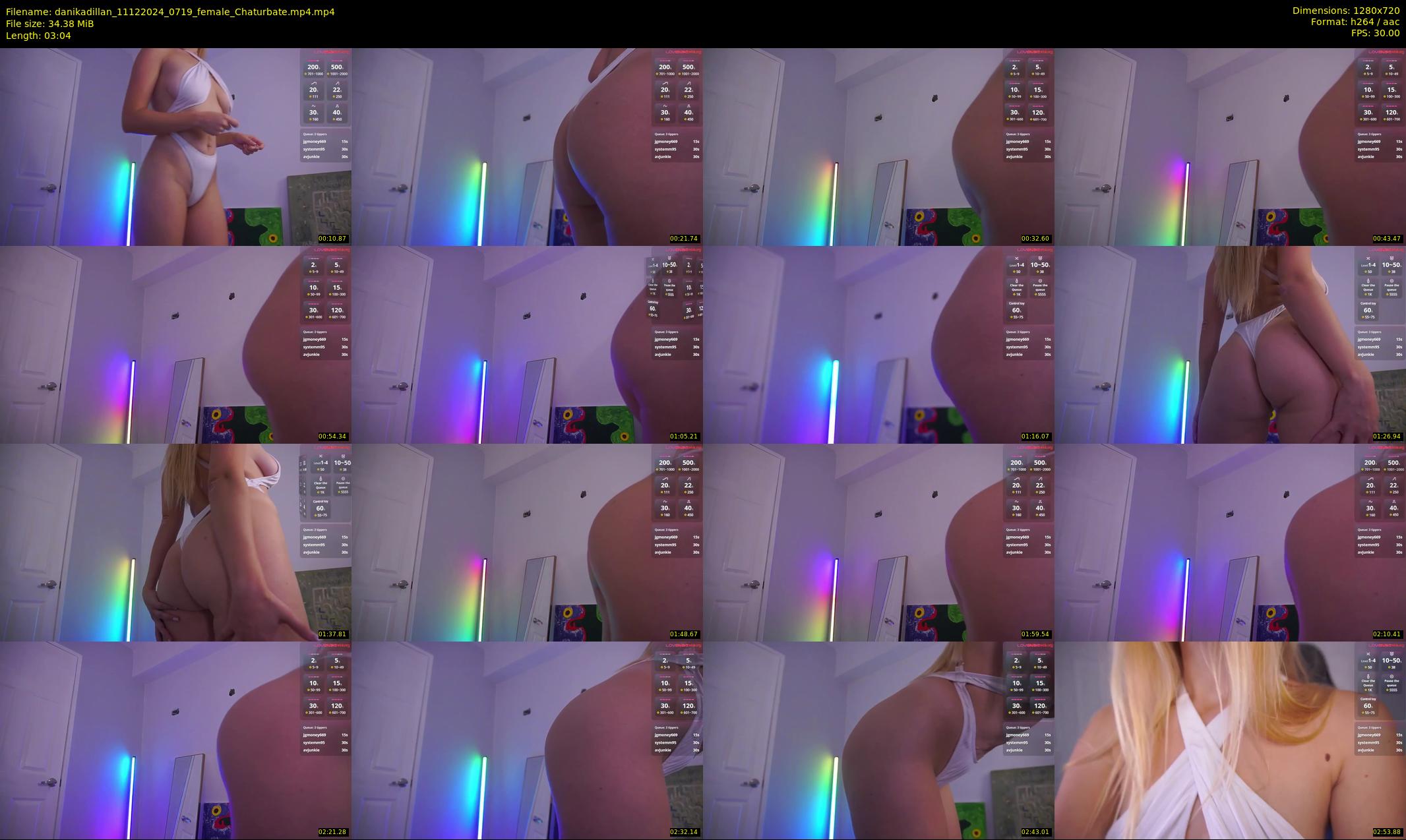 danikadillan — 4 minute Chaturbate female cam show recording, 720p, Dec 11, 2024