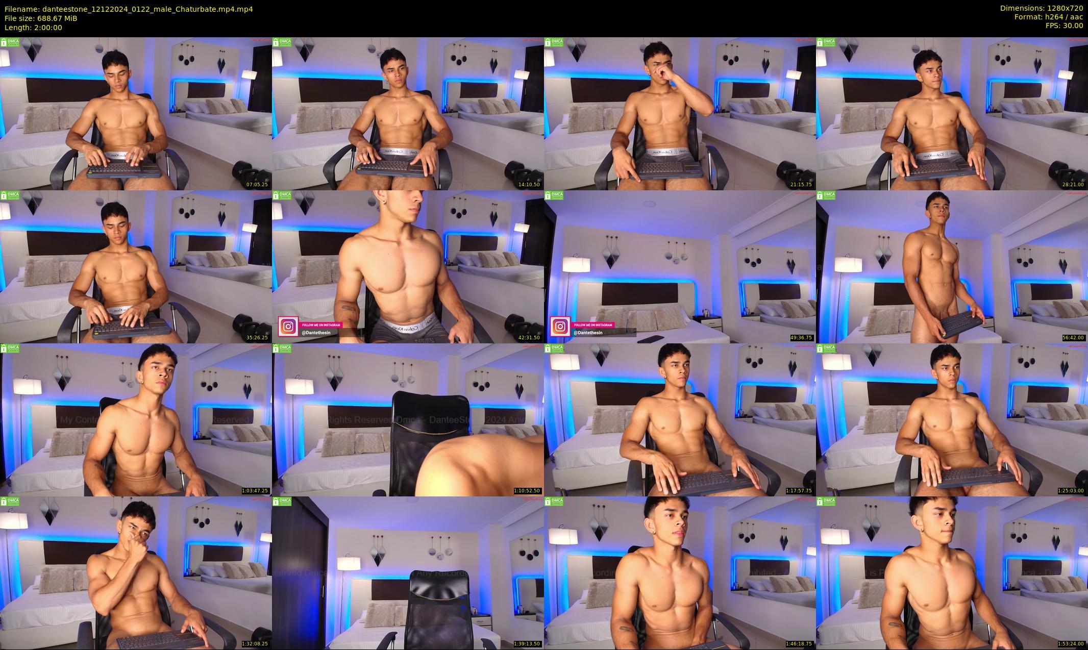 danteestone — 120 minute Chaturbate male cam show recording, 720p, Dec 12, 2024