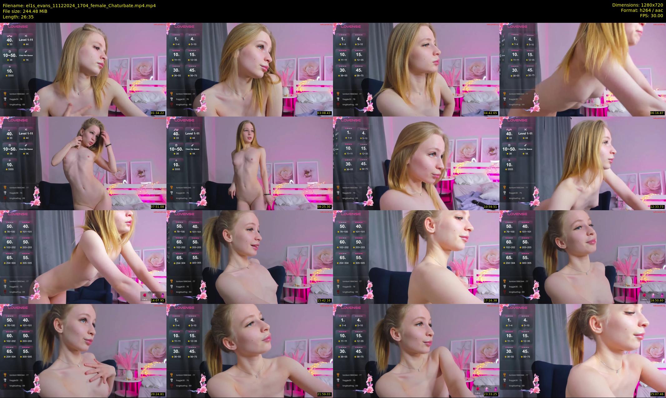 el1s_evans — 27 minute Chaturbate female cam show recording, 720p, Dec 11, 2024