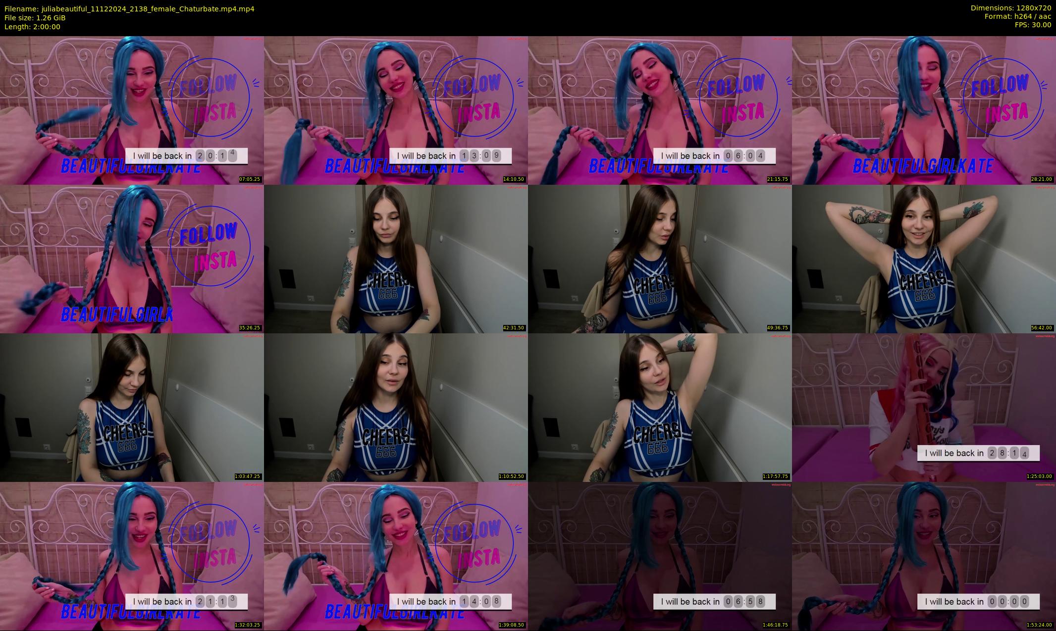 juliabeautiful — 120 minute Chaturbate female cam show recording, 720p, Dec 11, 2024