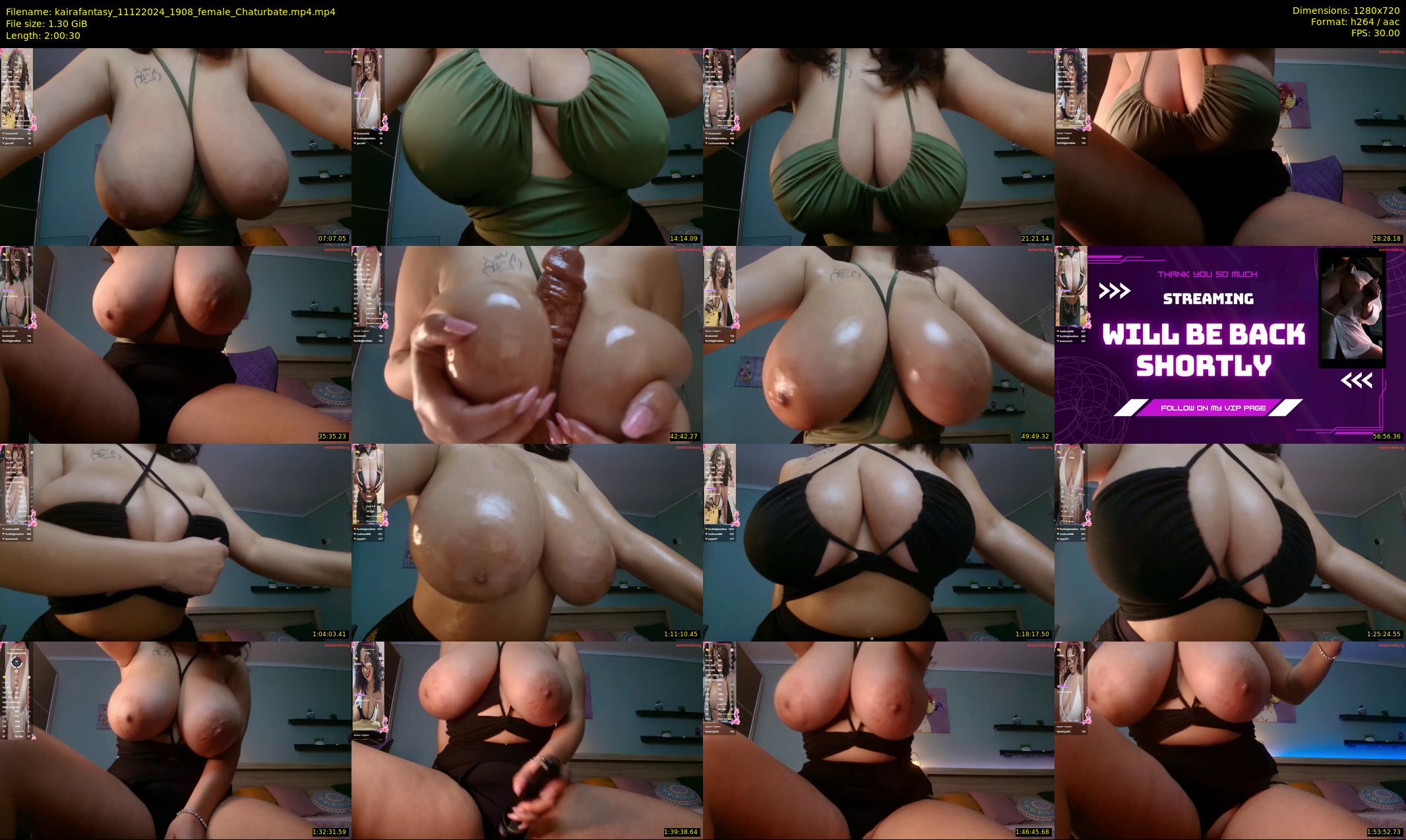 kairafantasy — 121 minute Chaturbate female cam show recording, 720p, Dec 11, 2024