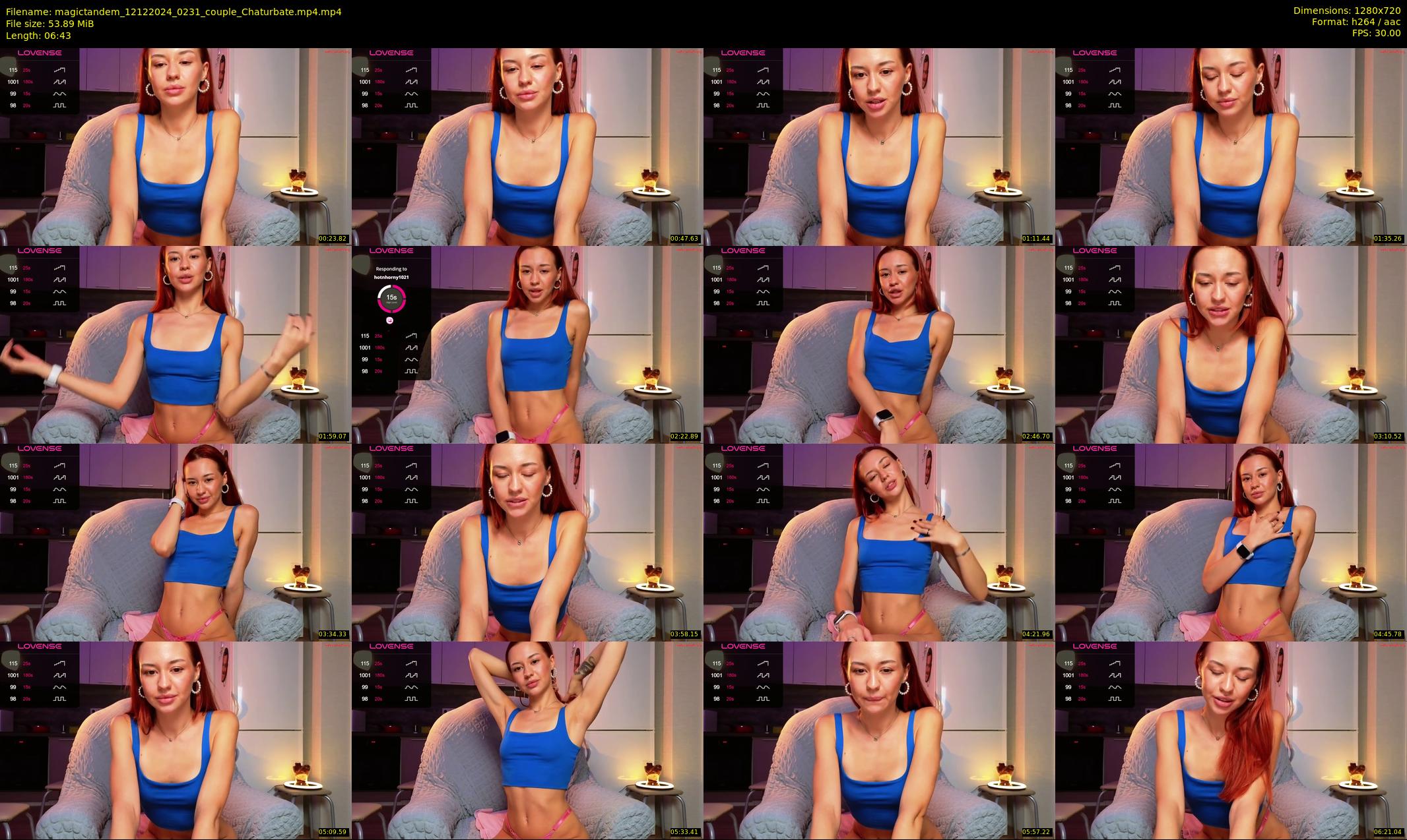 magictandem — 7 minute Chaturbate couple cam show recording, 720p, Dec 12, 2024