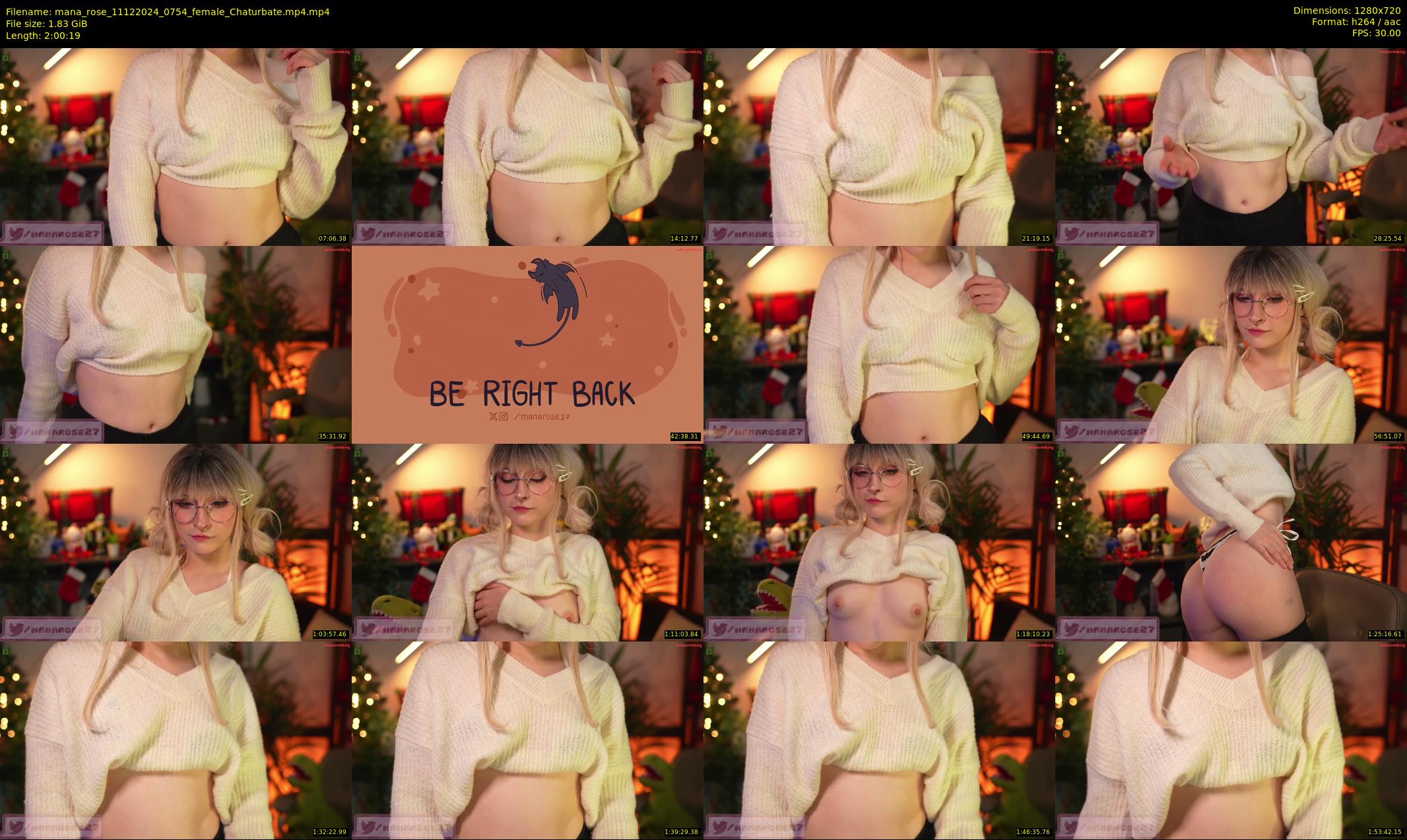 mana_rose — 121 minute Chaturbate female cam show recording, 720p, Dec 11, 2024