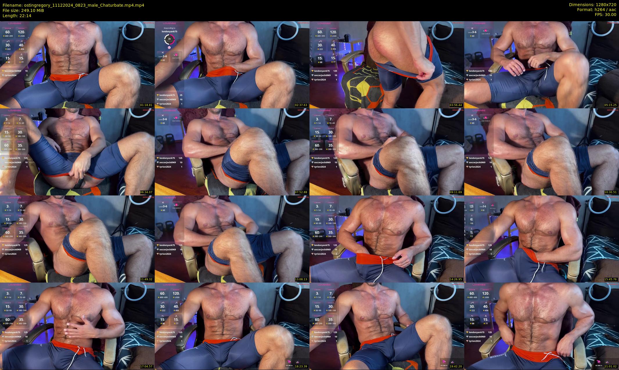 ostingregory — 23 minute Chaturbate male cam show recording, 720p, Dec 11, 2024